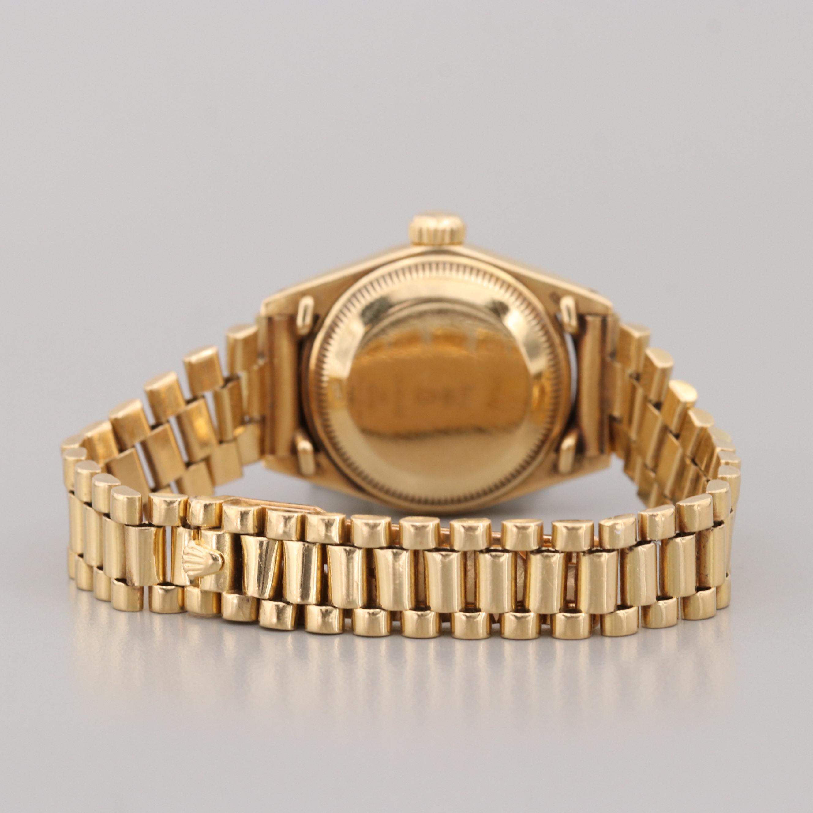 Vintage Rolex Datejust 18K Yellow Gold Automatic Watch, 1980