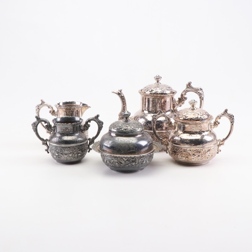 Derby Silver Company Silver Plate Tea Set