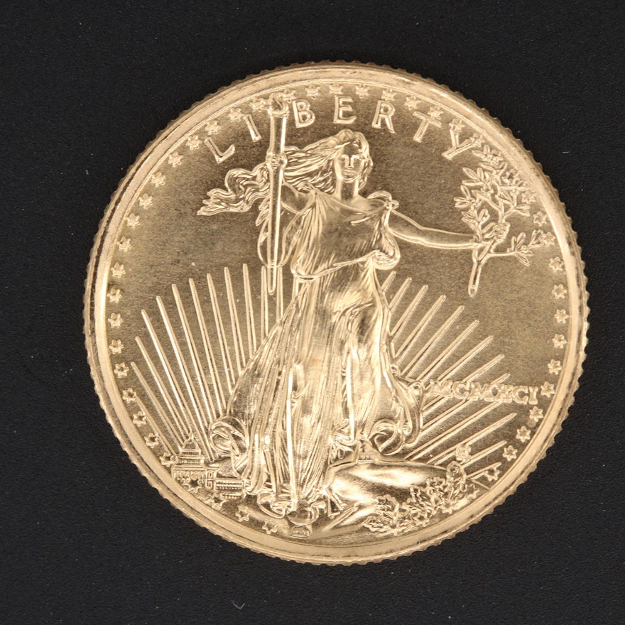 1991 $5 Tenth-Ounce Gold American Gold Eagle Bullion Coin