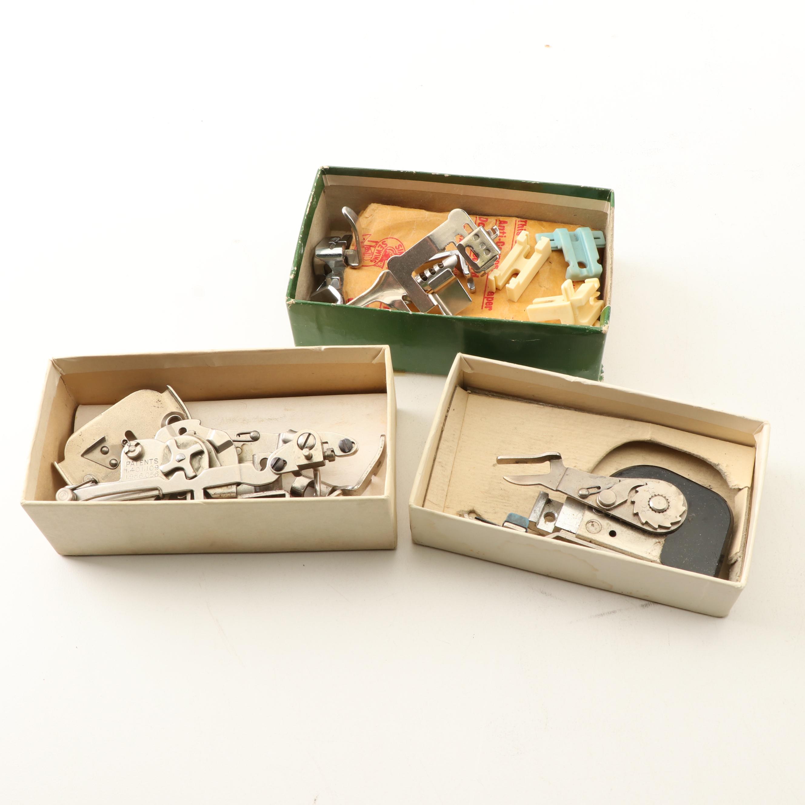 Singer Sewing Machine 319W and Attachments, Circa 1954