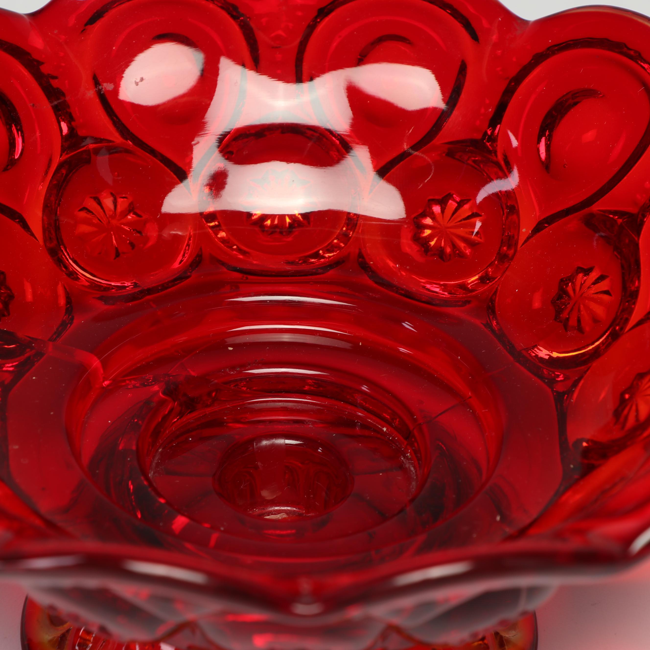 Fenton "Ruby" and "Amberina" Glassware Including Hobnail