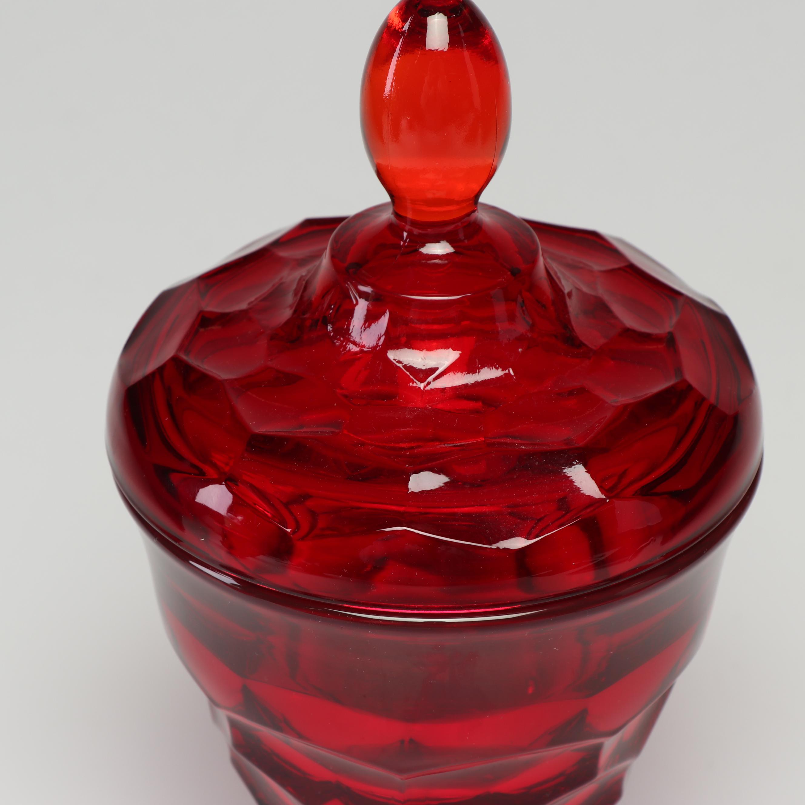 Fenton "Ruby" and "Amberina" Glassware Including Hobnail