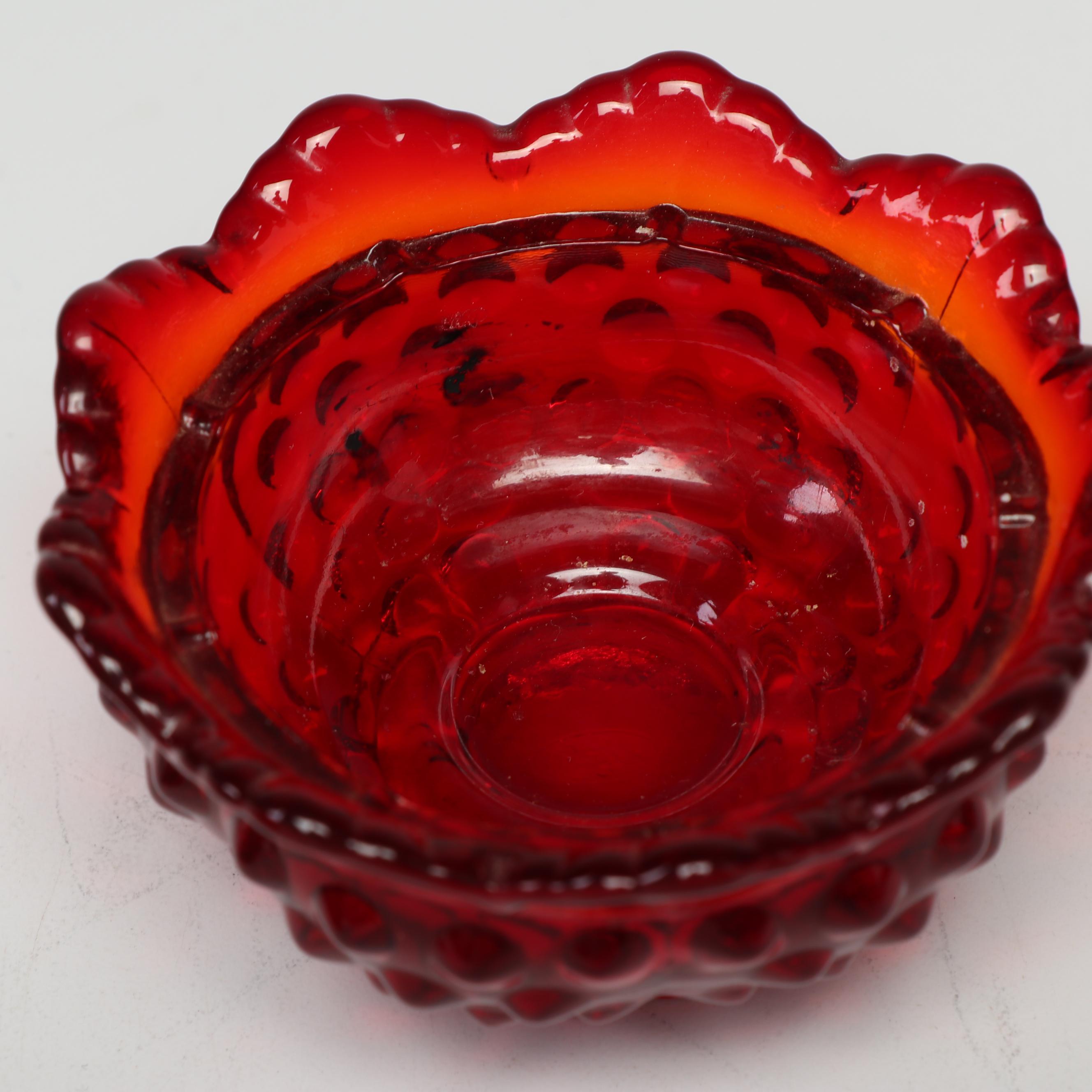 Fenton "Ruby" and "Amberina" Glassware Including Hobnail