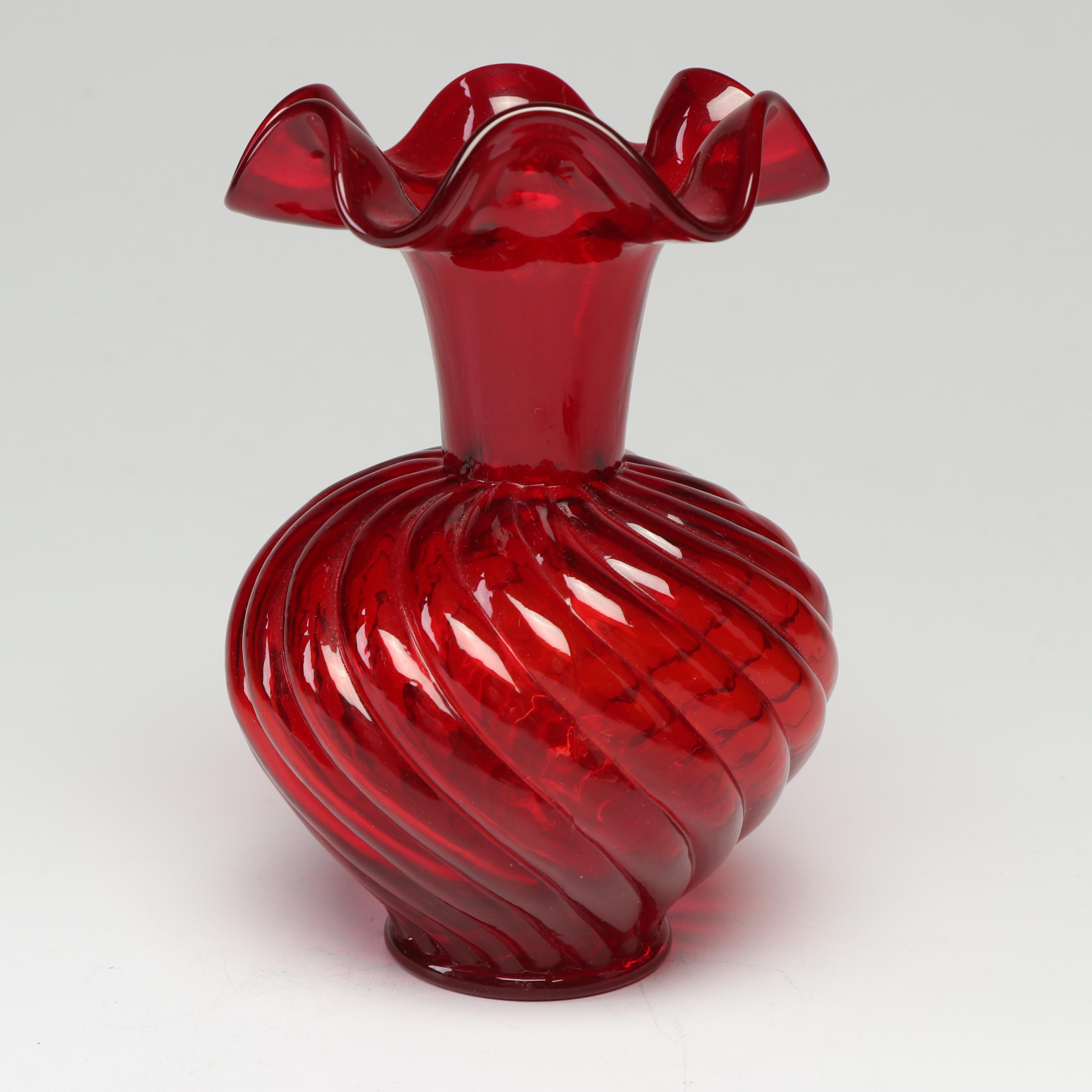 Fenton "Ruby" and "Amberina" Glassware Including Hobnail