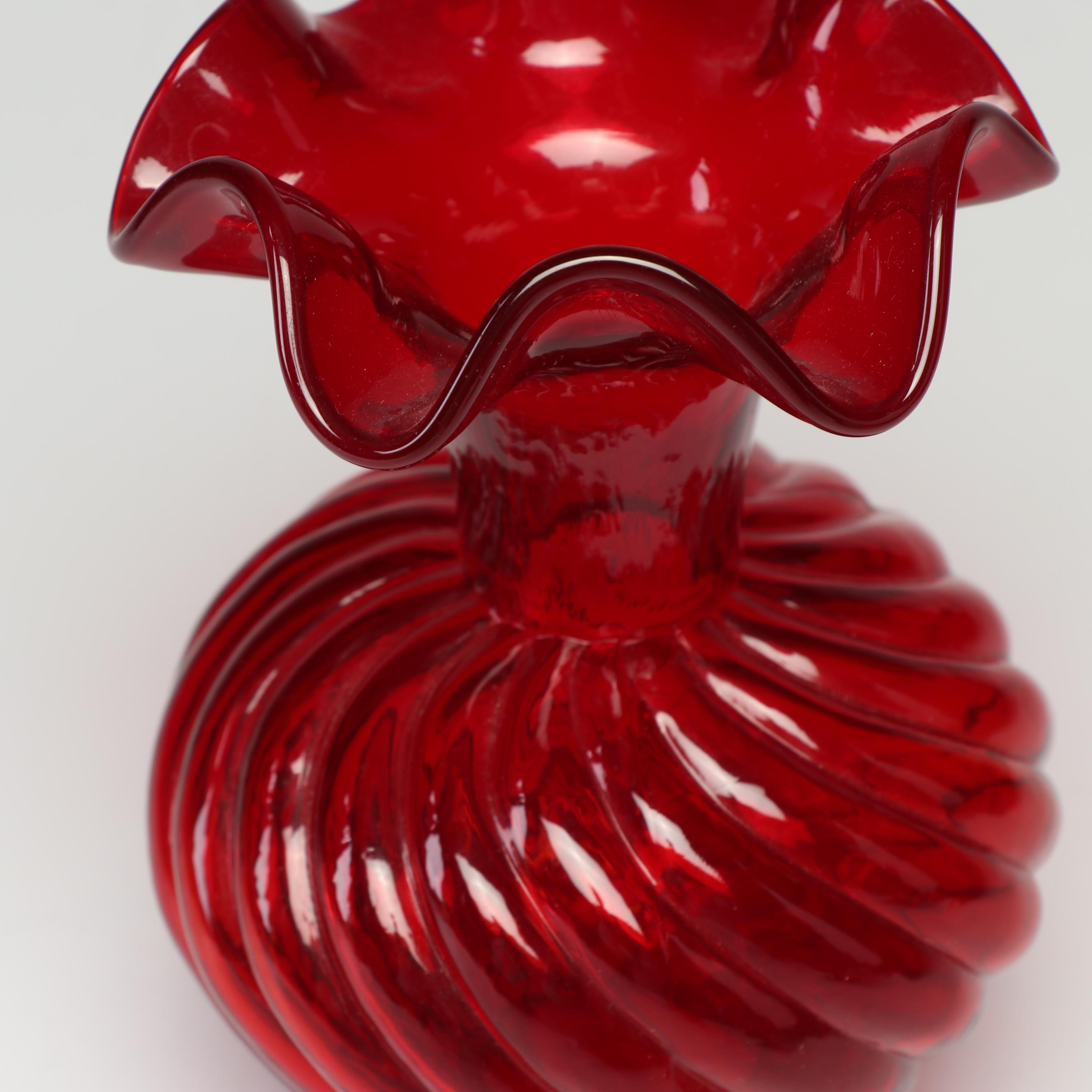 Fenton "Ruby" and "Amberina" Glassware Including Hobnail