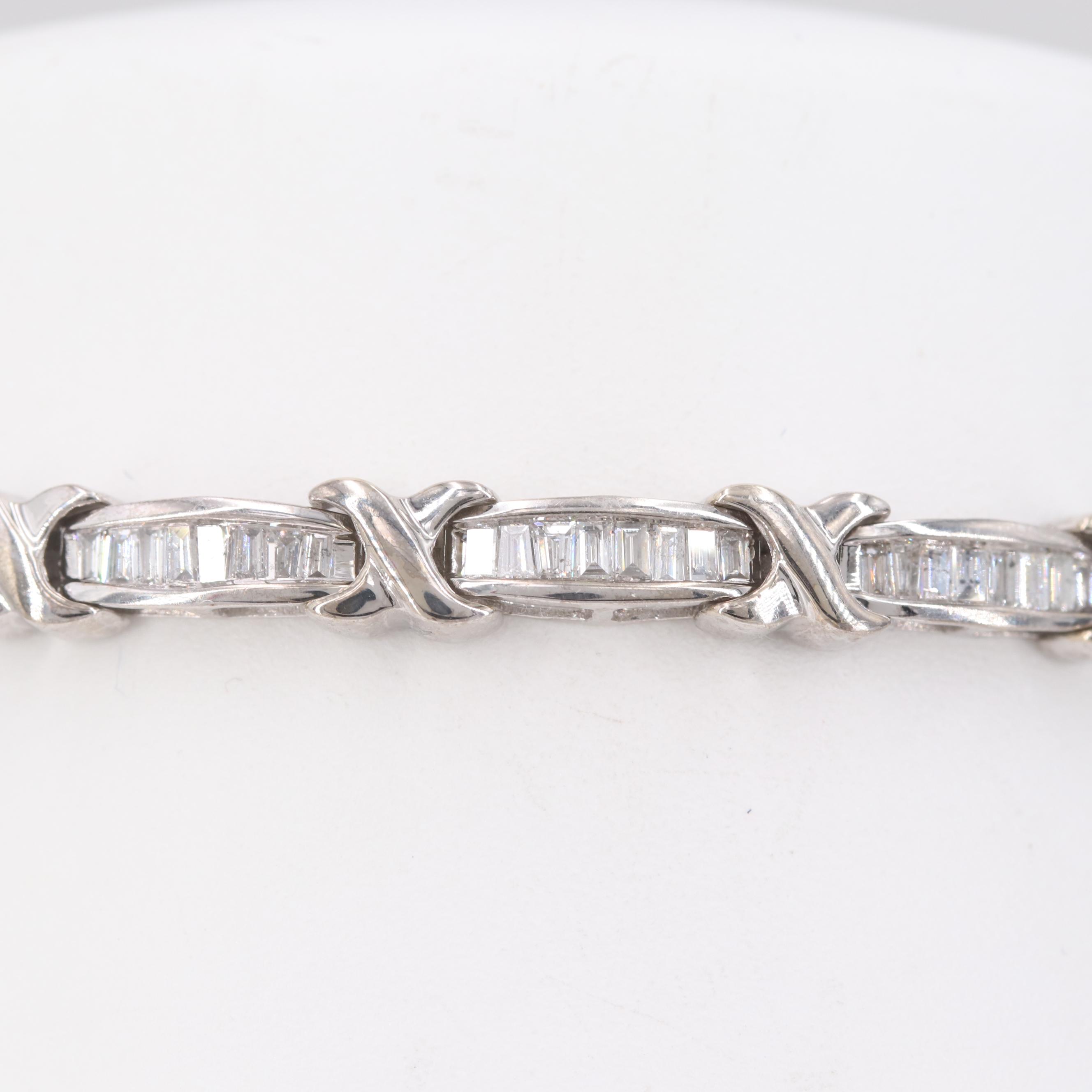 10K White Gold 3.49 CTW Diamond Bracelet