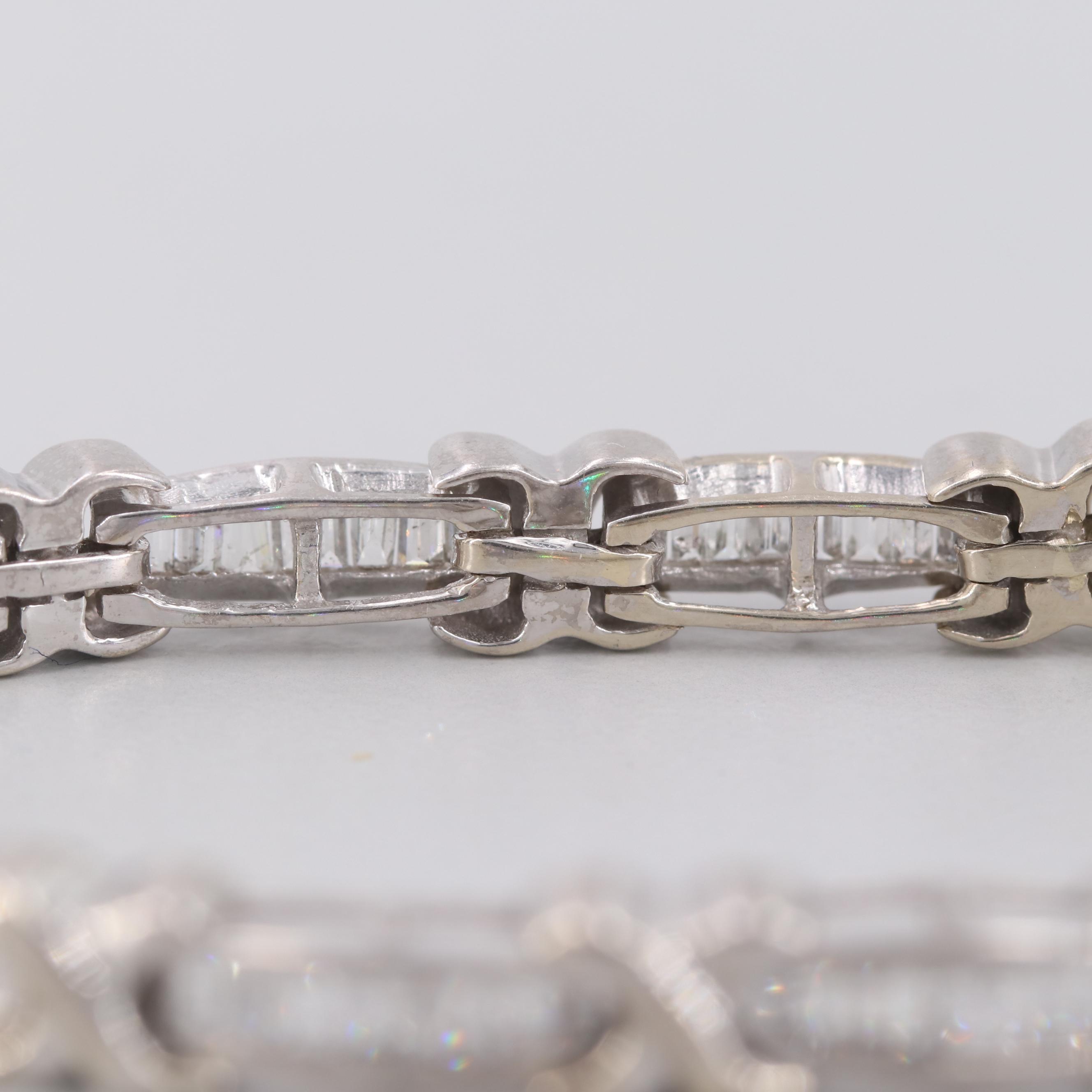10K White Gold 3.49 CTW Diamond Bracelet