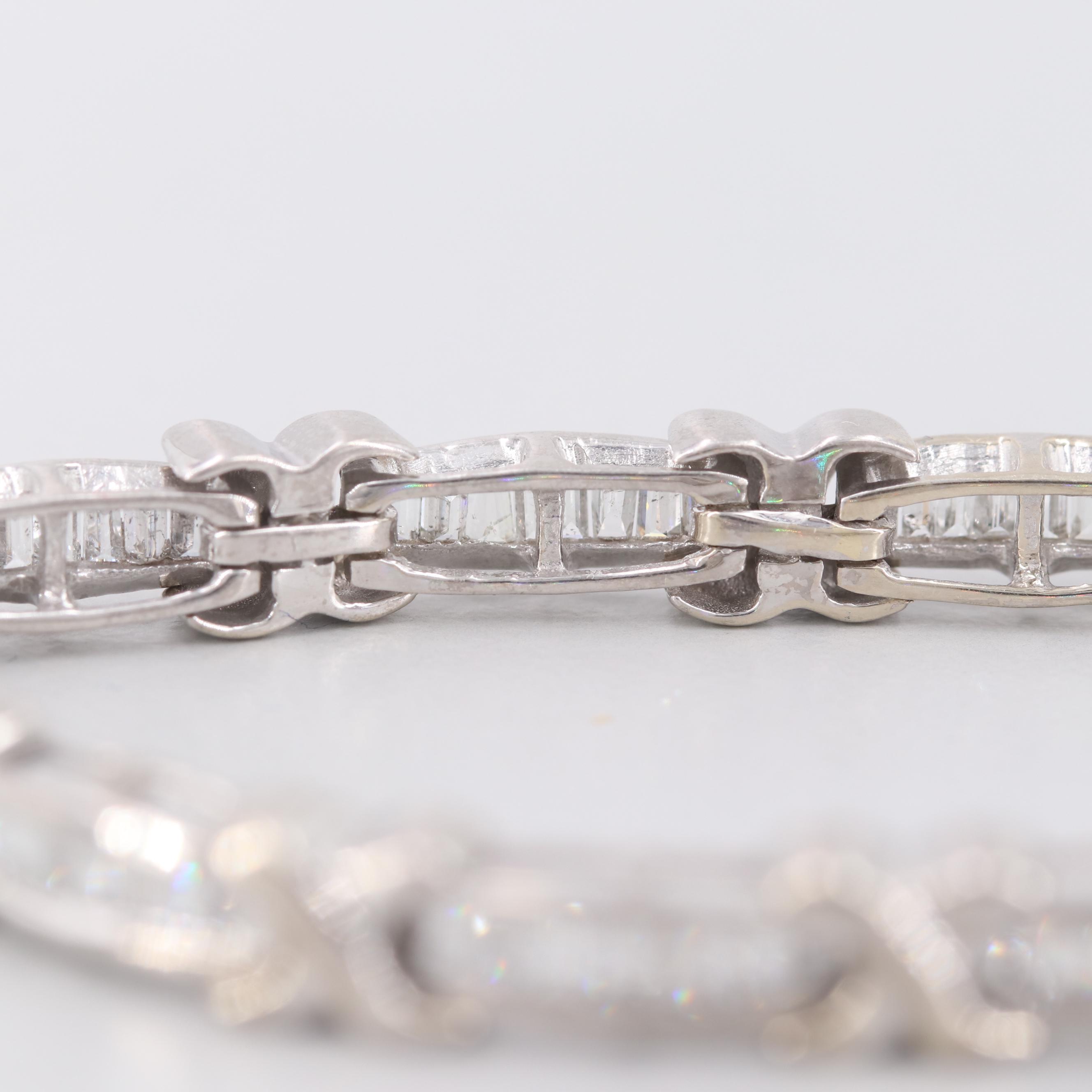 10K White Gold 3.49 CTW Diamond Bracelet