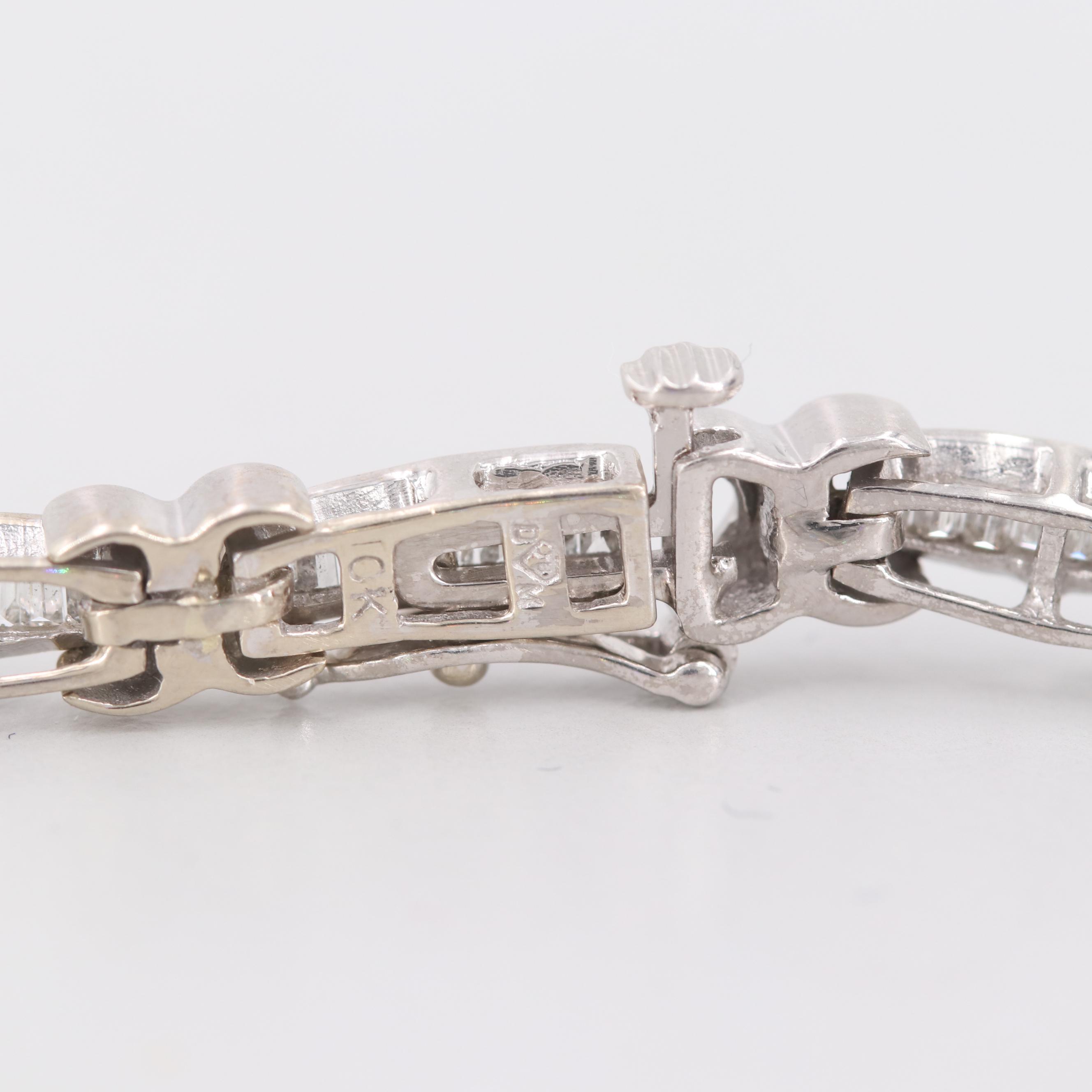 10K White Gold 3.49 CTW Diamond Bracelet