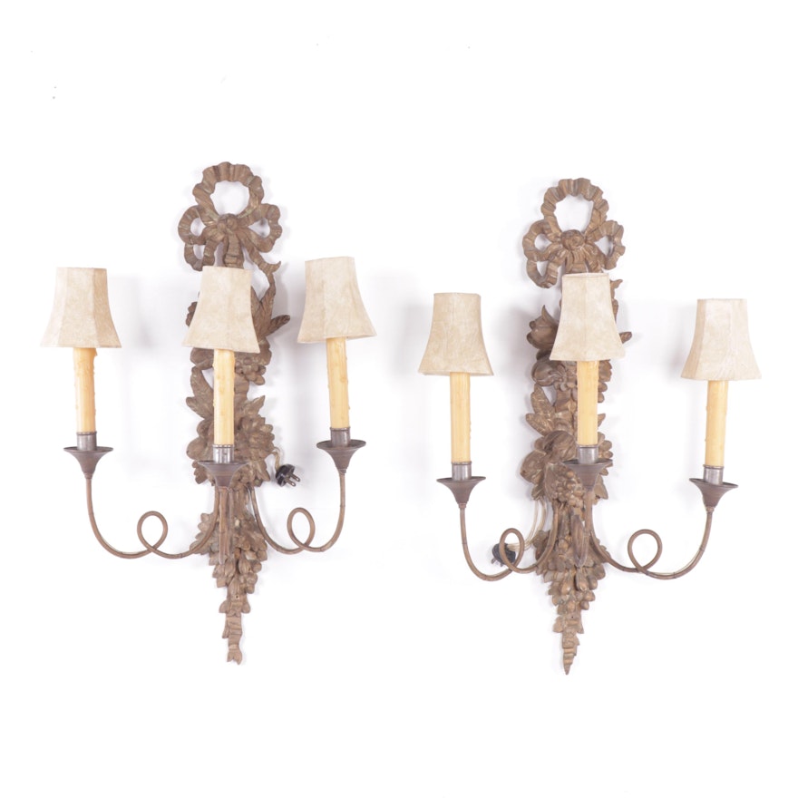 French Provincial Style Electric Wall Sconces