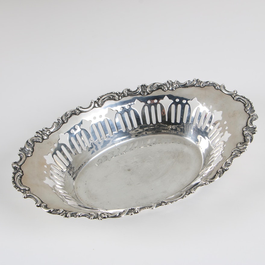 Mathews & Prior Sterling Silver Oval Bowl, 1898-1904