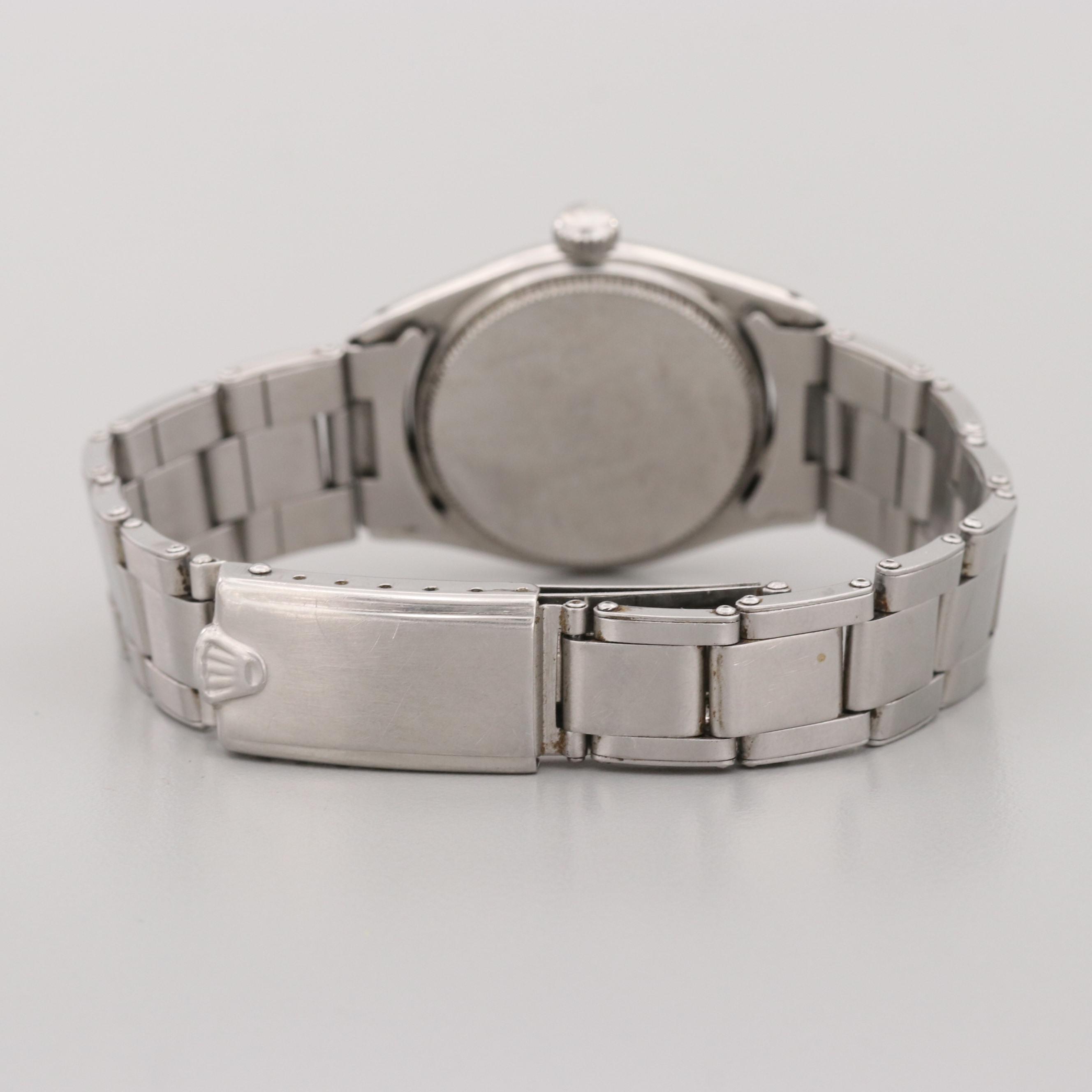 Vintage Rolex Oyster Speed King Stainless Steel Stem Wind Watch, 1958