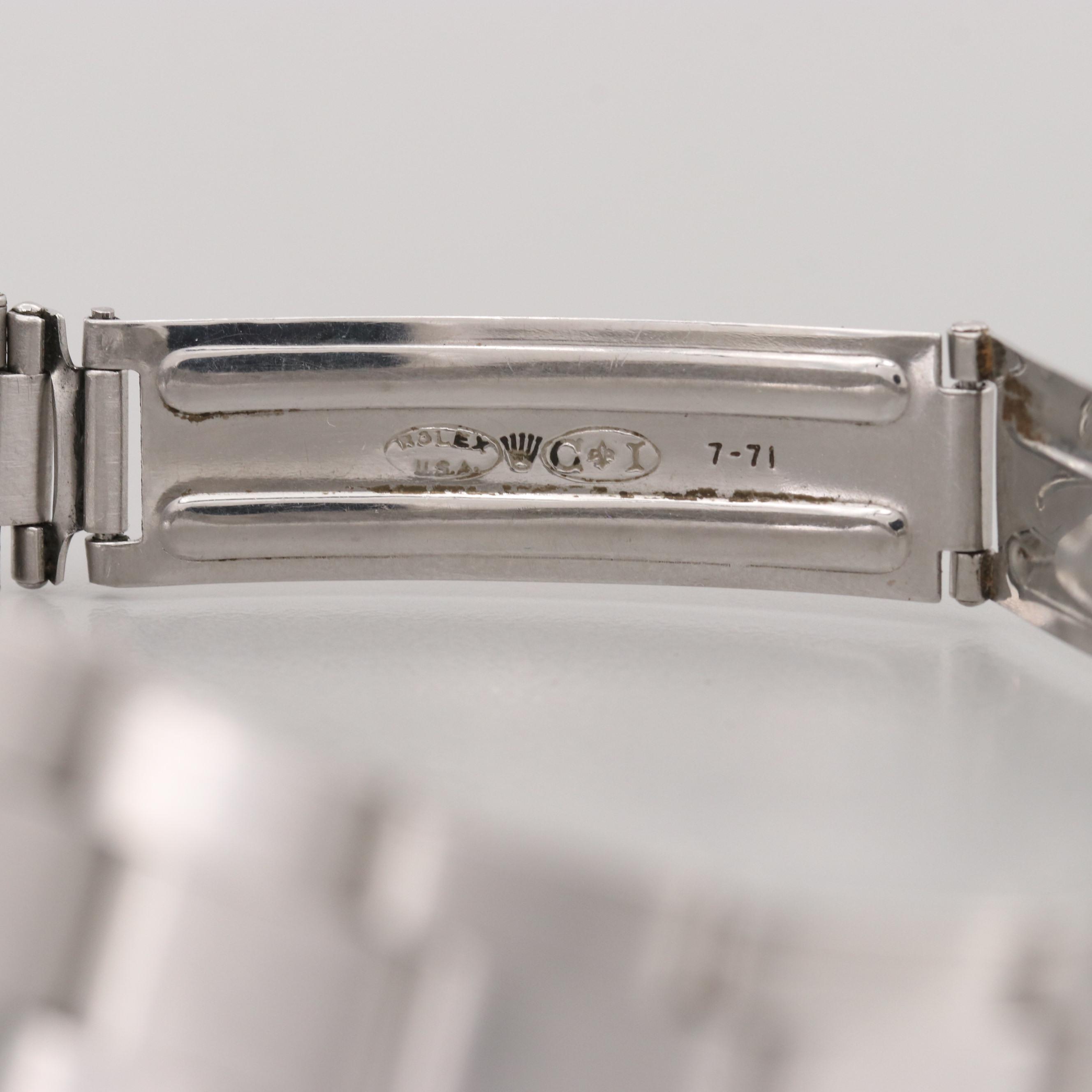 Vintage Rolex Oyster Speed King Stainless Steel Stem Wind Watch, 1958