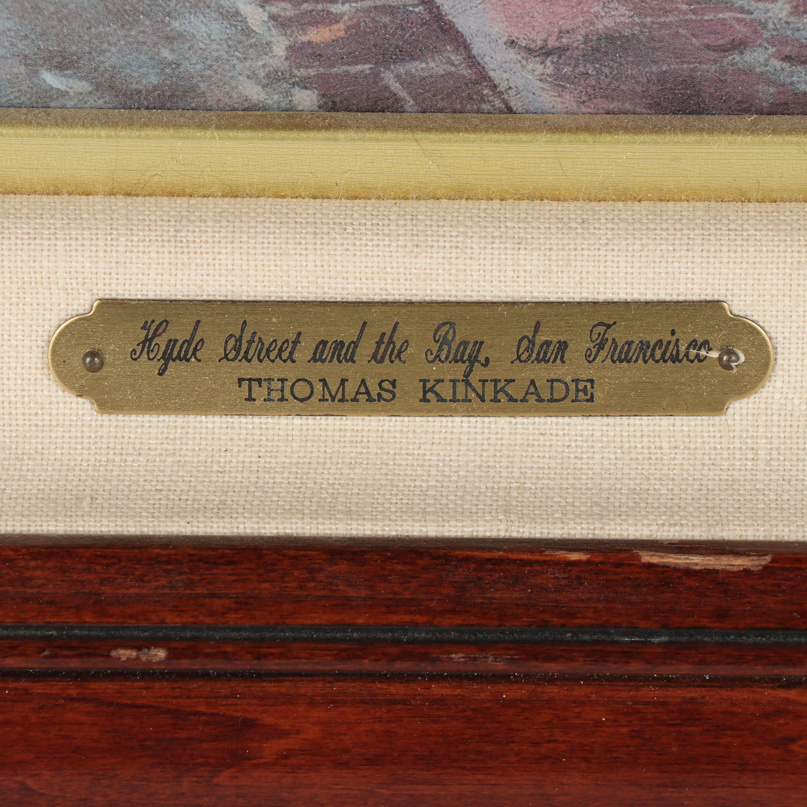 Thomas Kinkade Offset Lithograph "Hyde Street and the Bay, San Francisco"