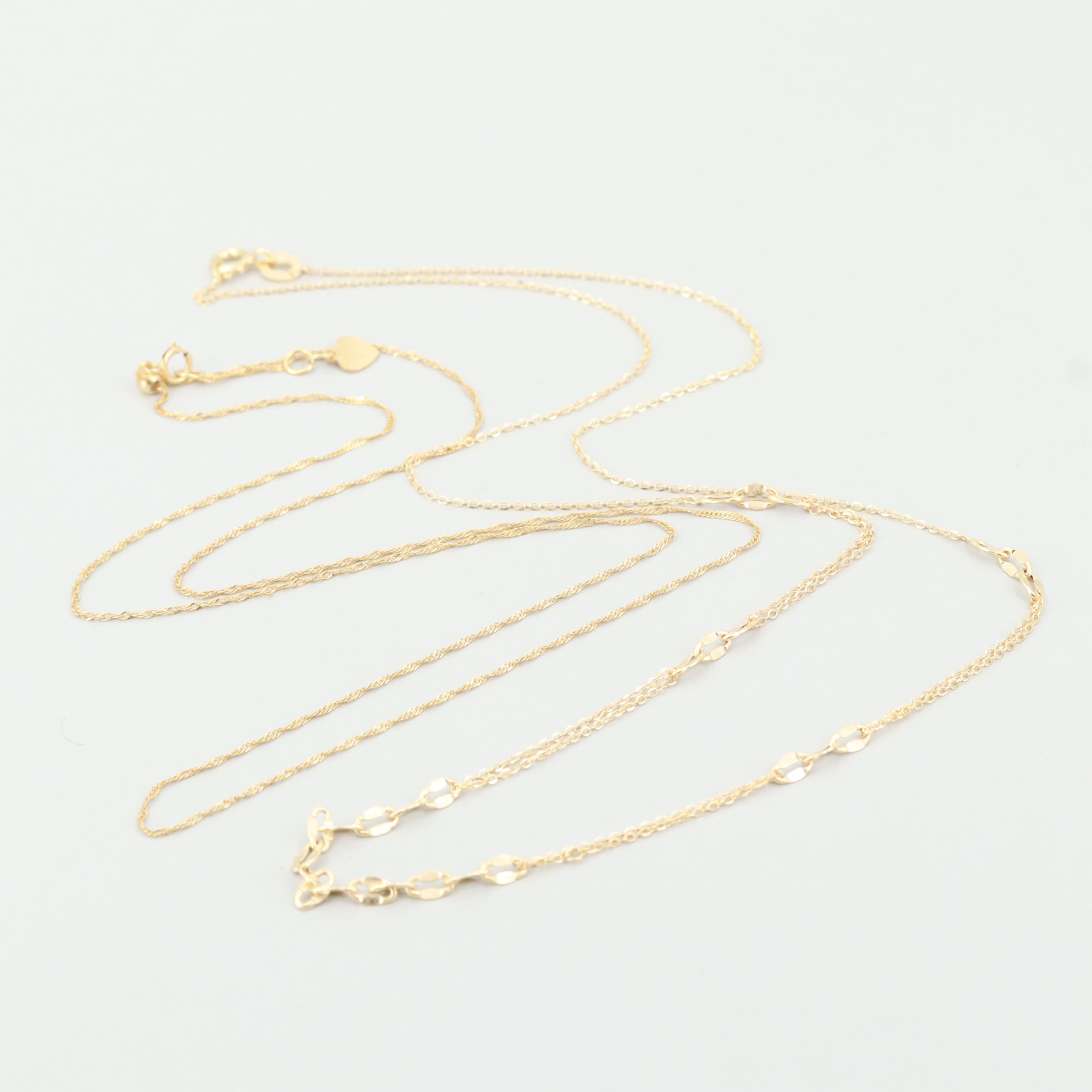 10K Yellow Gold Chains