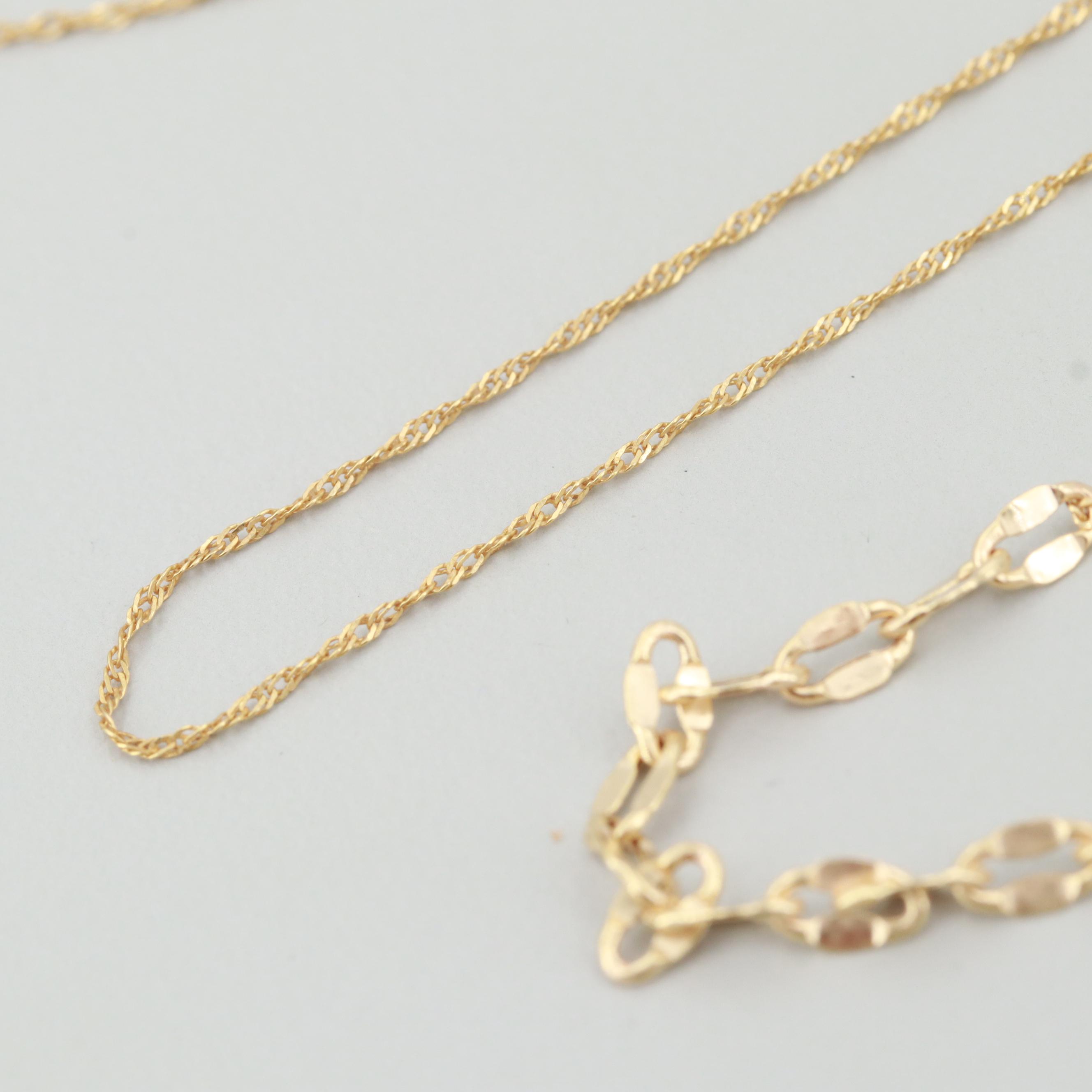 10K Yellow Gold Chains