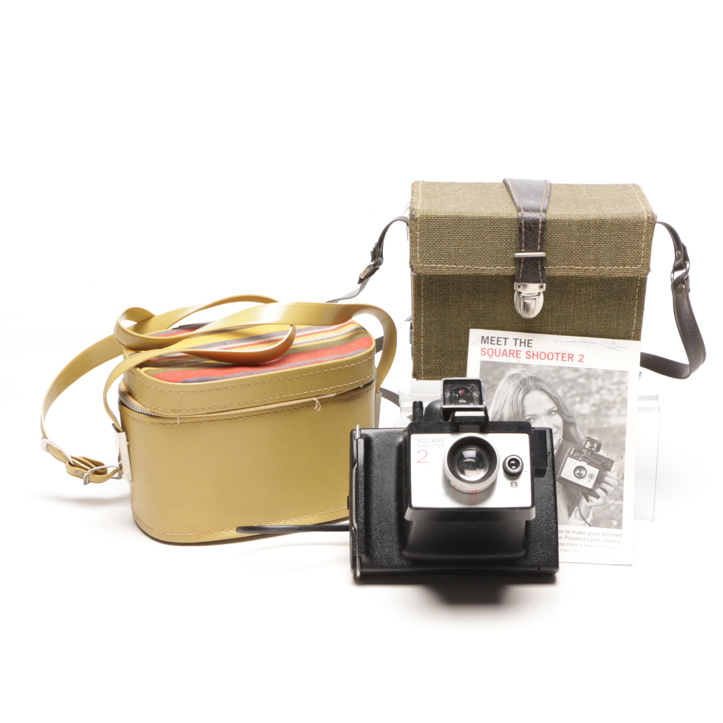 Polaroid Square Shooter 2 and Vintage Camera Cases