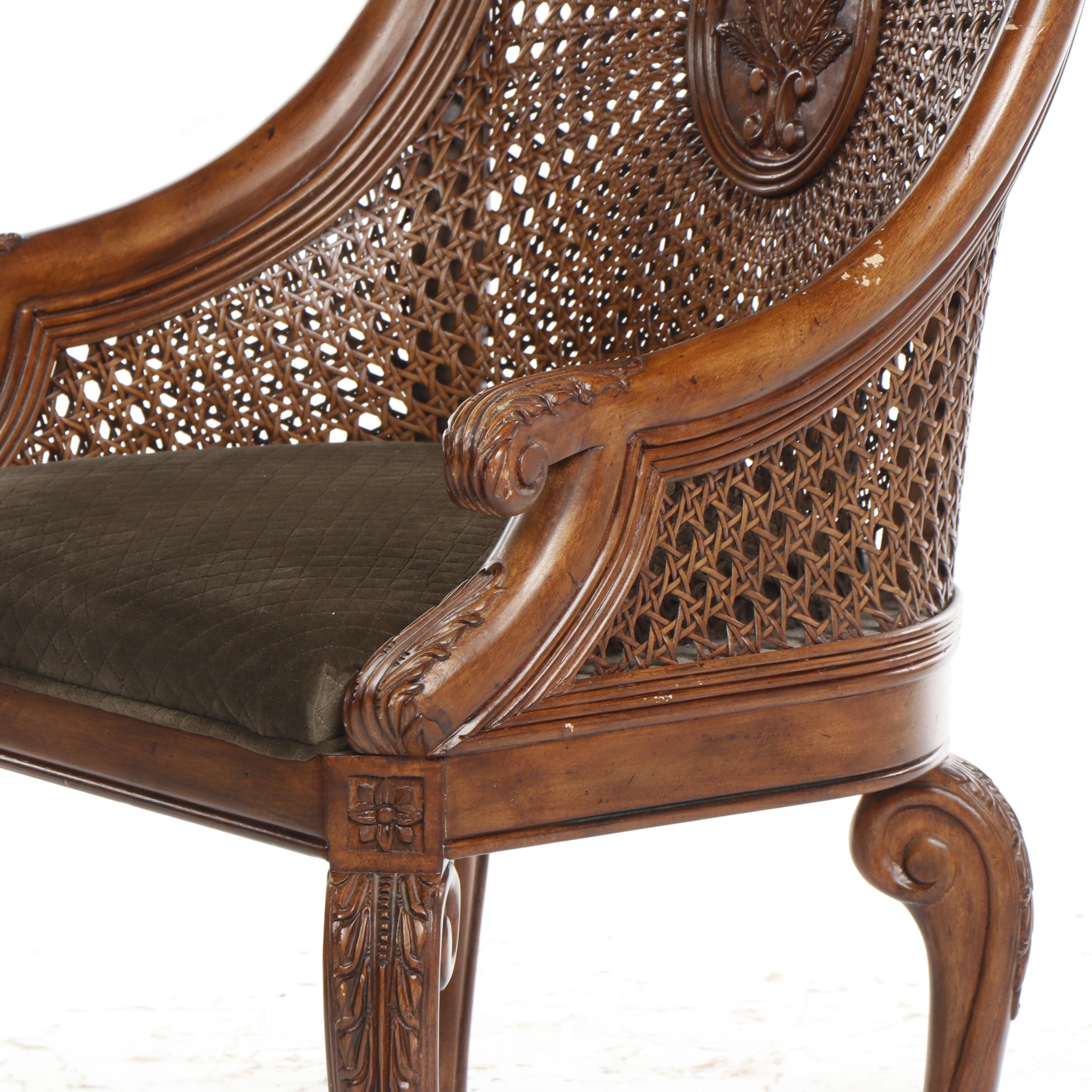 Drexel Heritage "Palm Court" Cane Back Side Chair