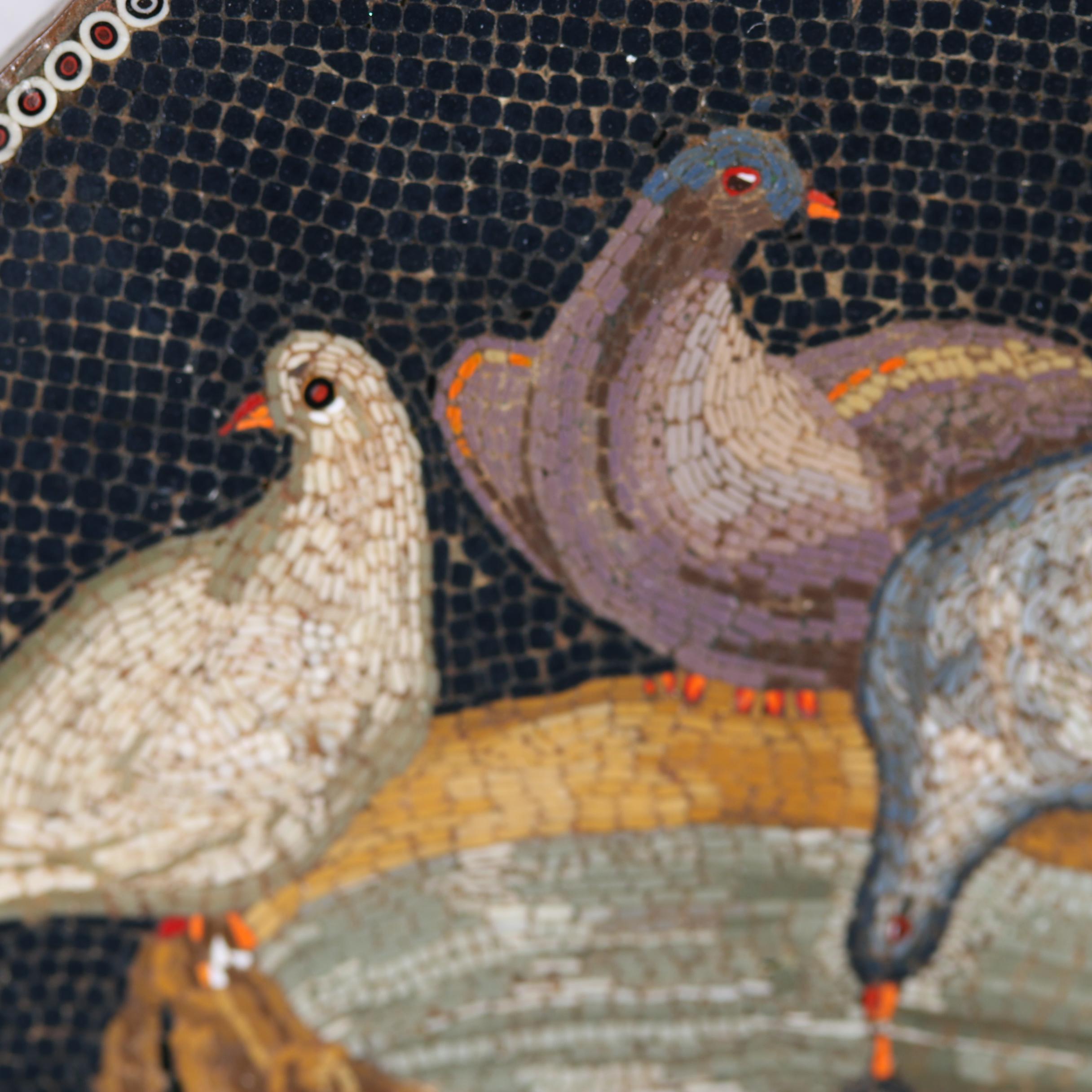 Italian Micro Mosaic "Pliny's Doves"