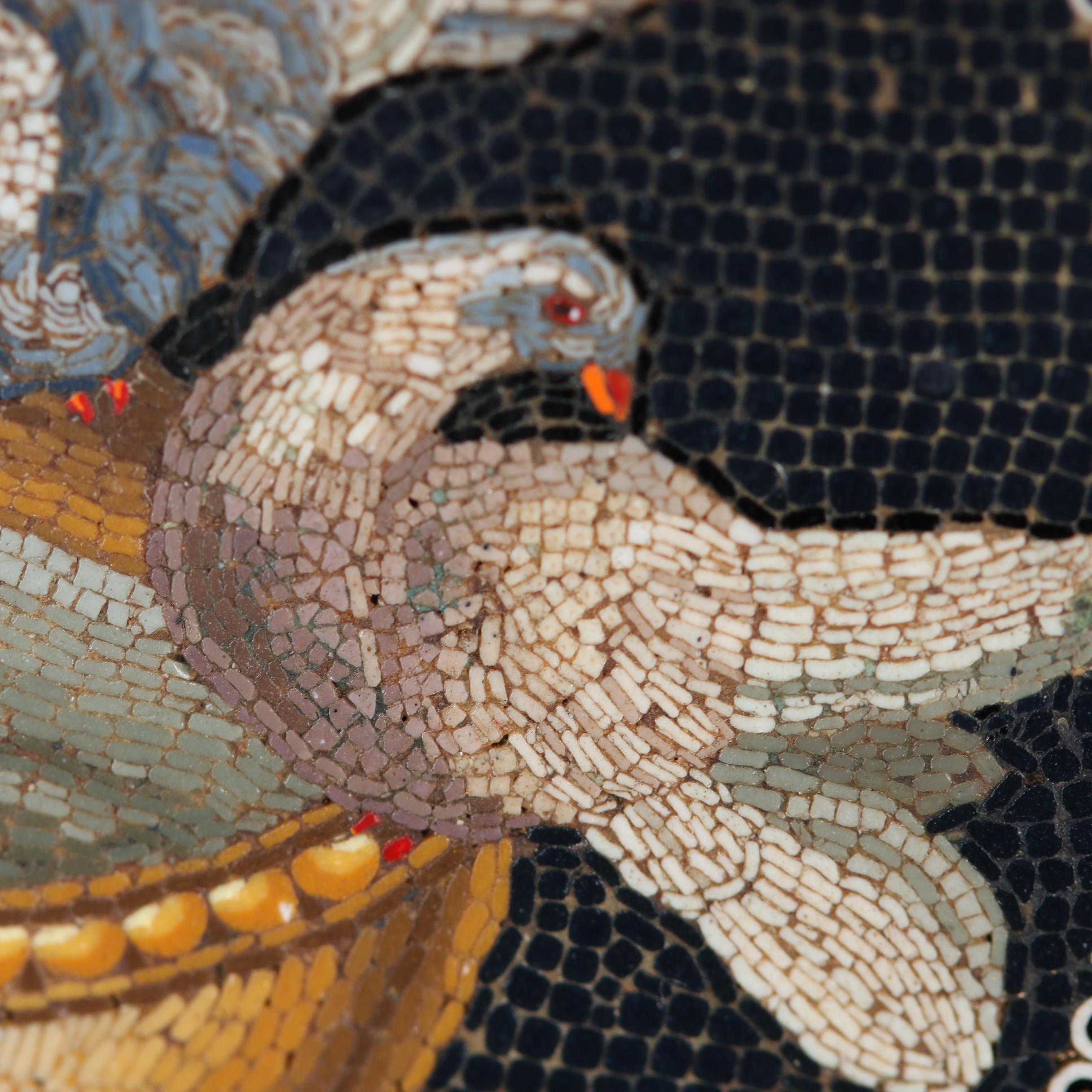 Italian Micro Mosaic "Pliny's Doves"