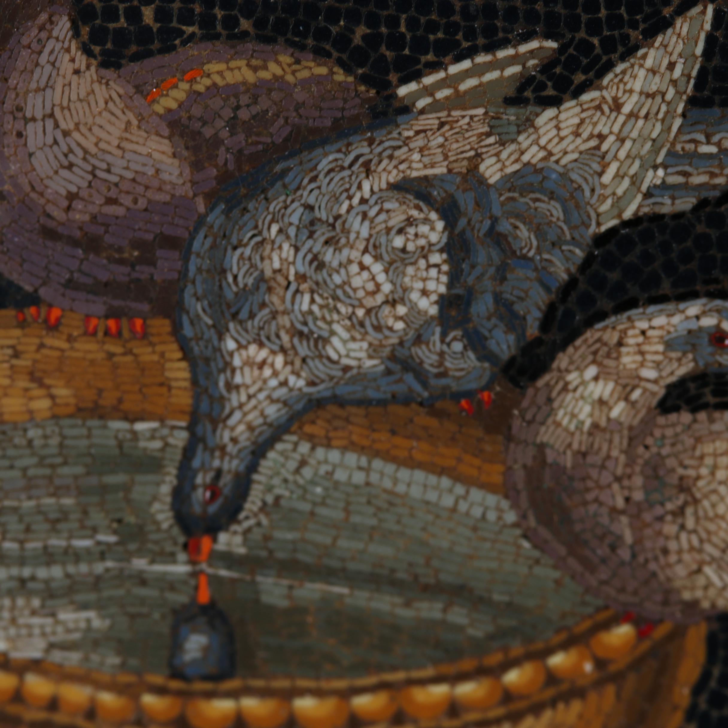 Italian Micro Mosaic "Pliny's Doves"