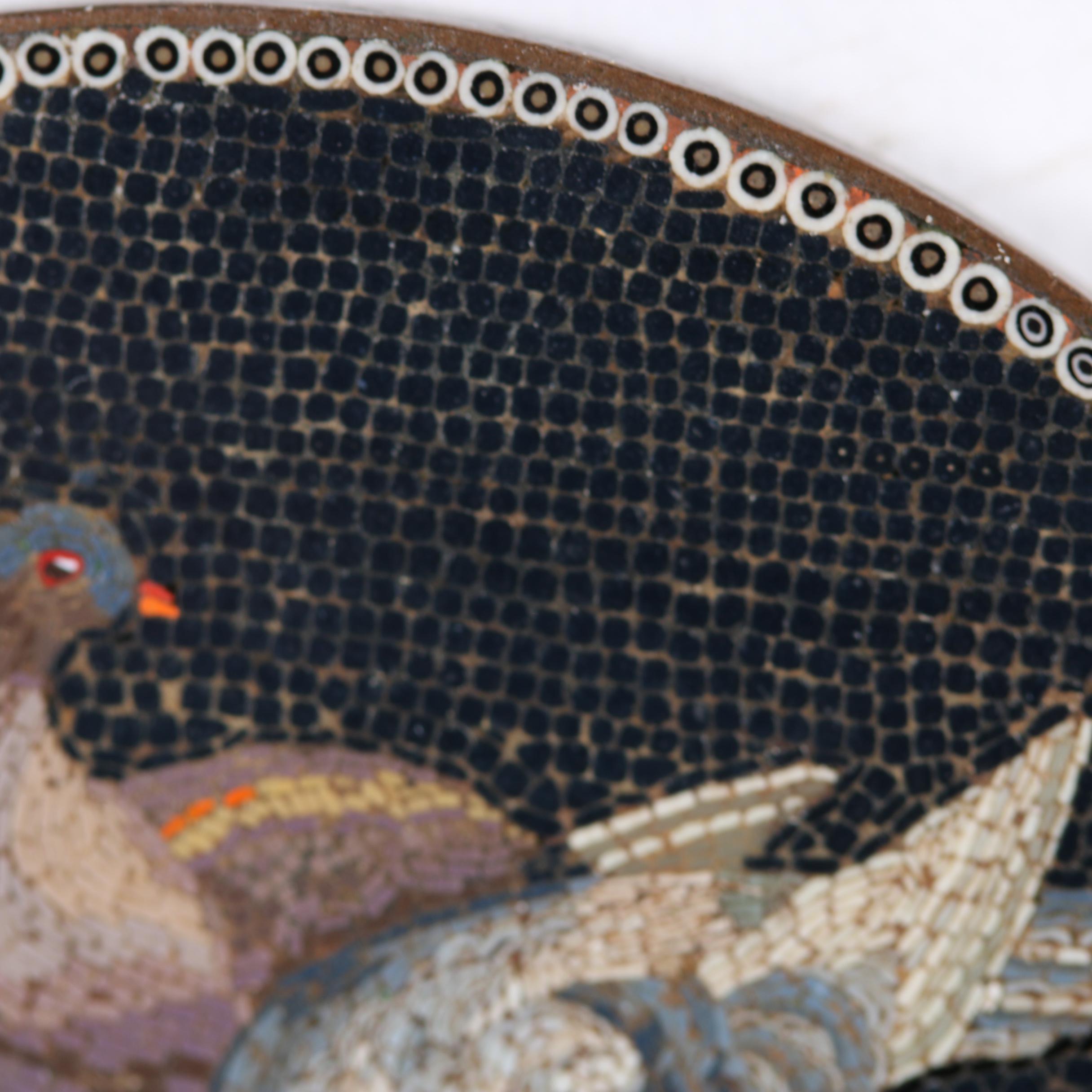 Italian Micro Mosaic "Pliny's Doves"