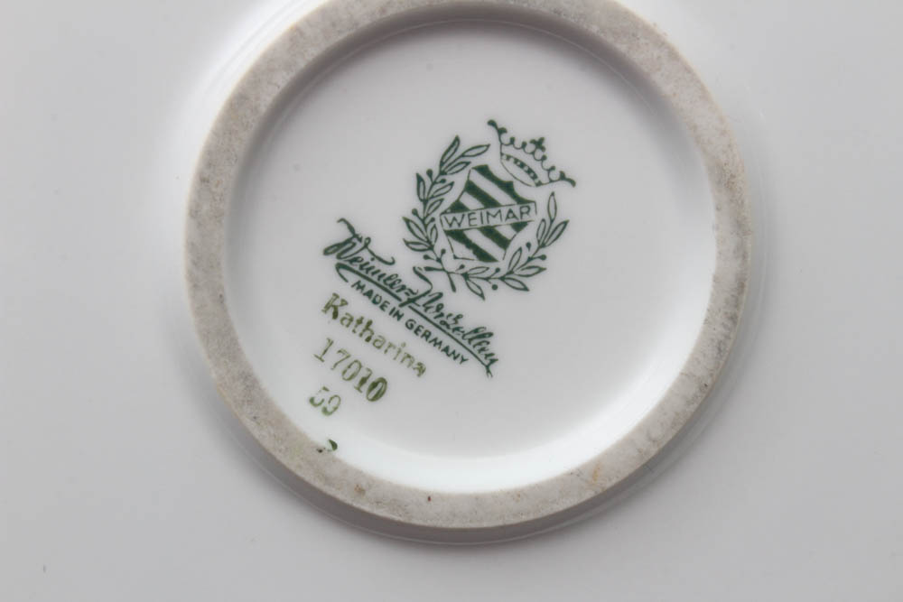 Gilt and White Dinnerware and Serveware Featuring Vista Alegre, Weimar, Haviland