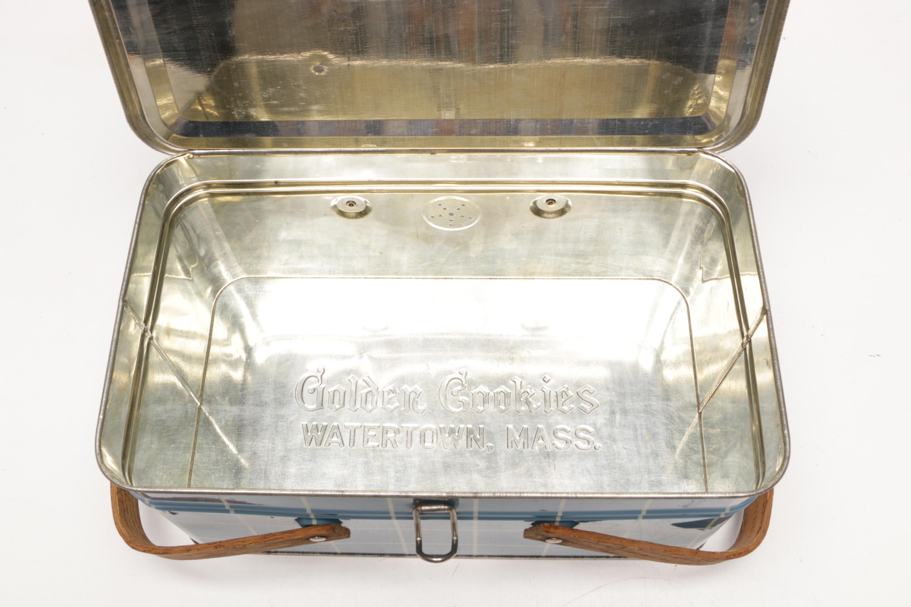 Blue Enamel Pitcher, Large Tea Pot, and Other Kitchenware