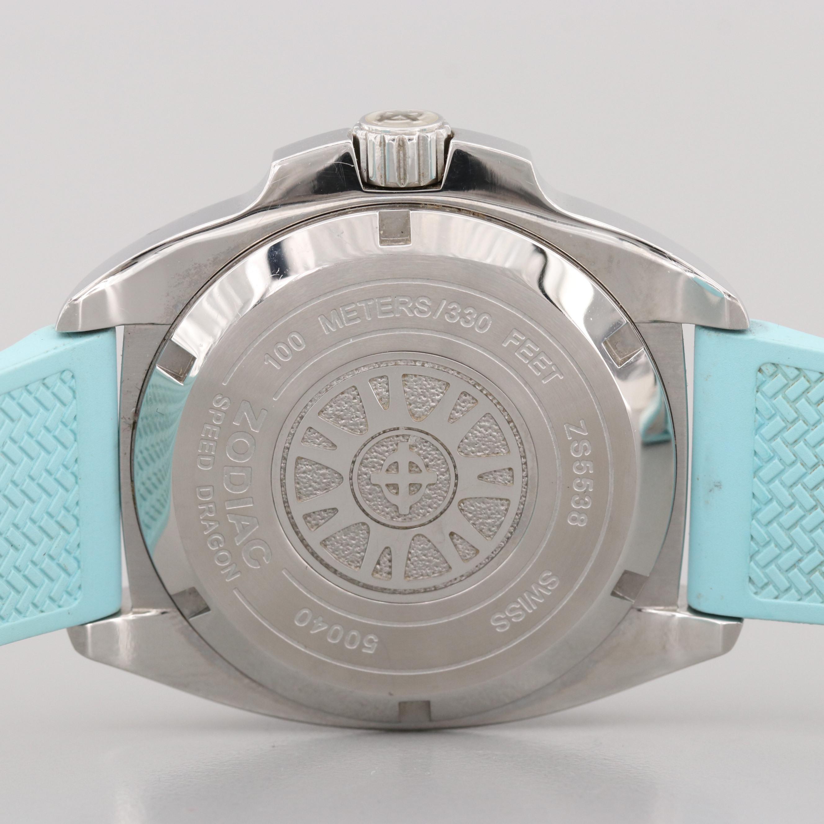 Zodiac Speed Dragon Quartz Watch With Day/Date Window