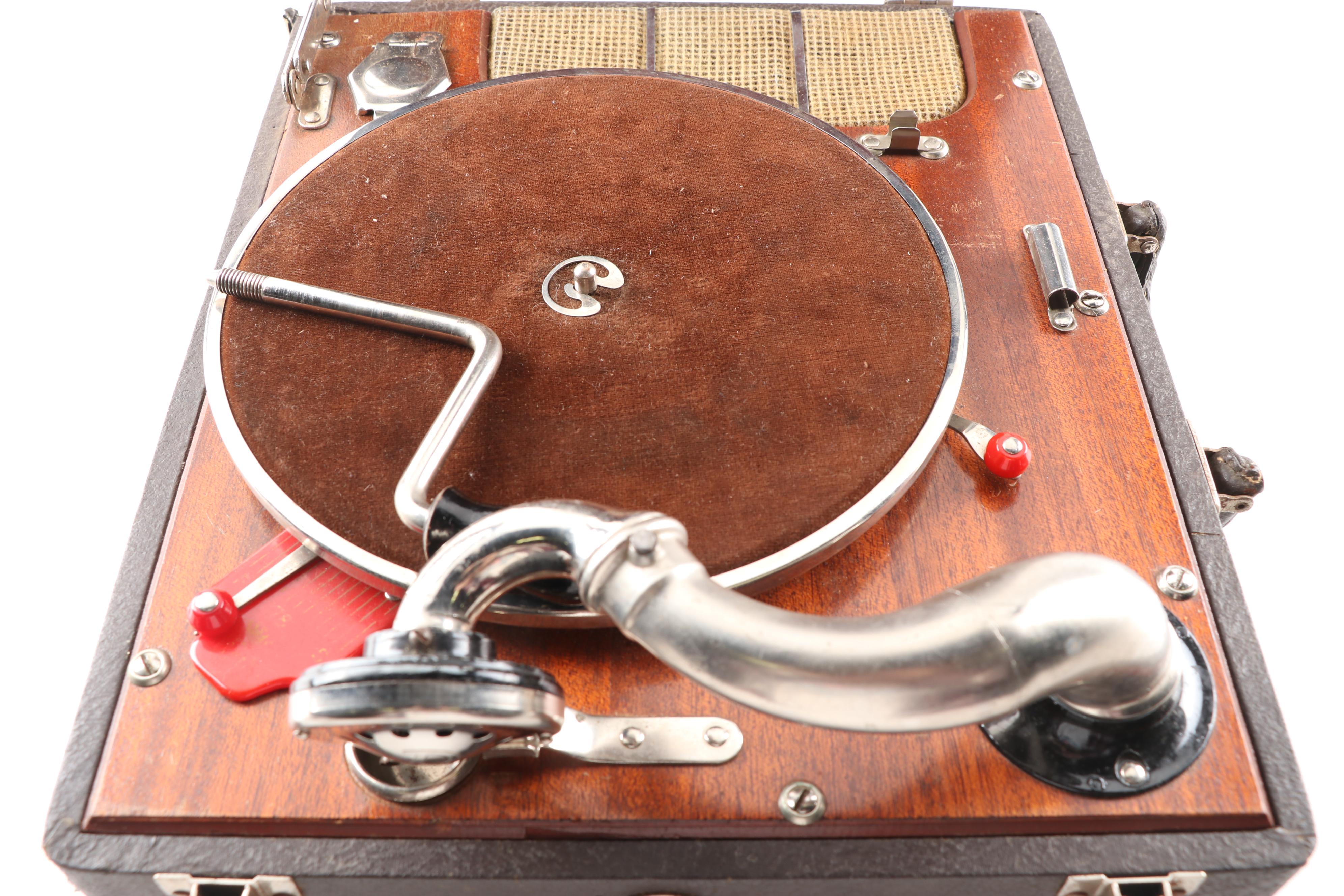Birch Hand Crank Record Player