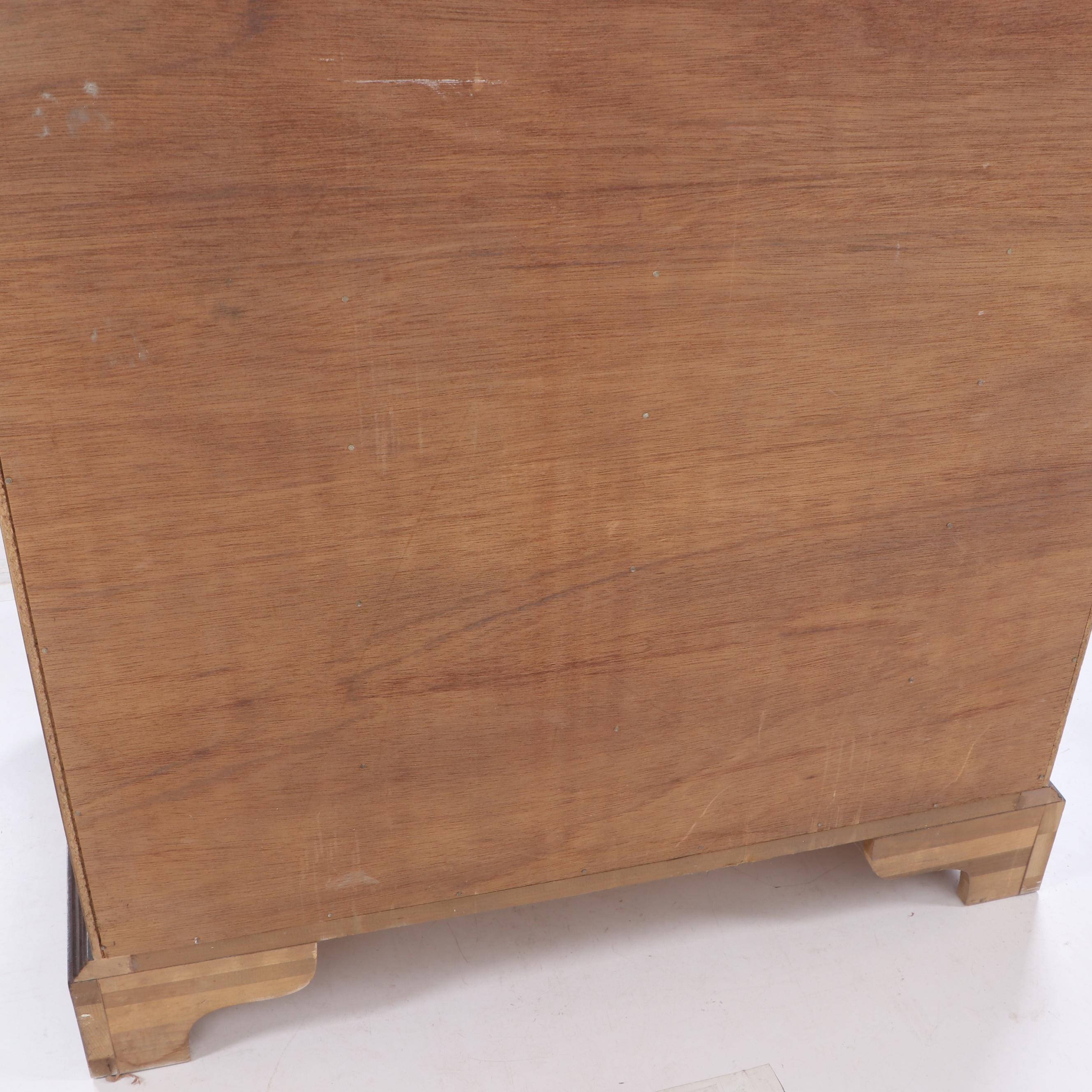 Century Furniture Mahogany Secretary Desk with Illuminated Hutch