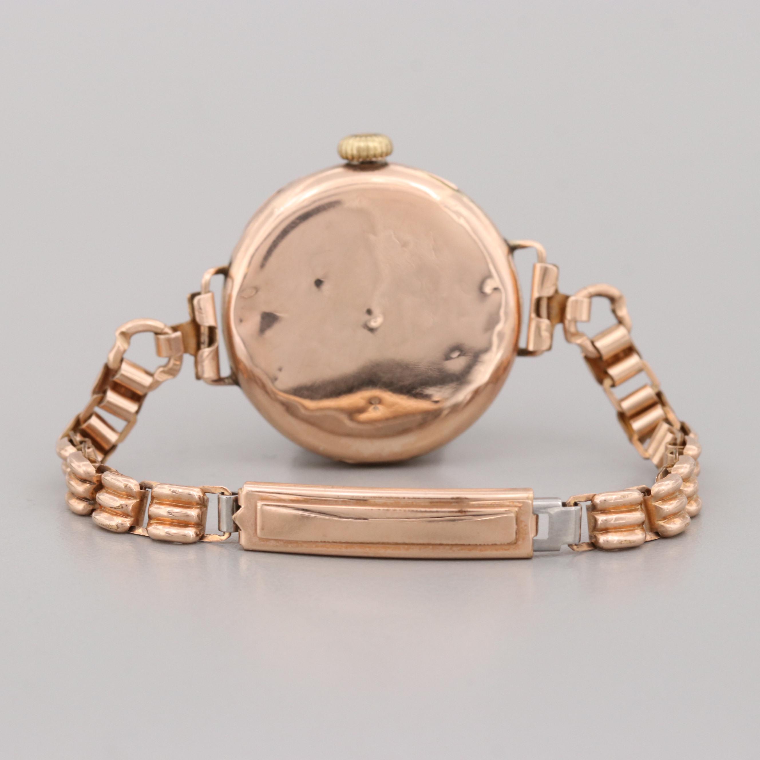 Rolex By Wilsdorf 9K Gold Watch, Early 1900s