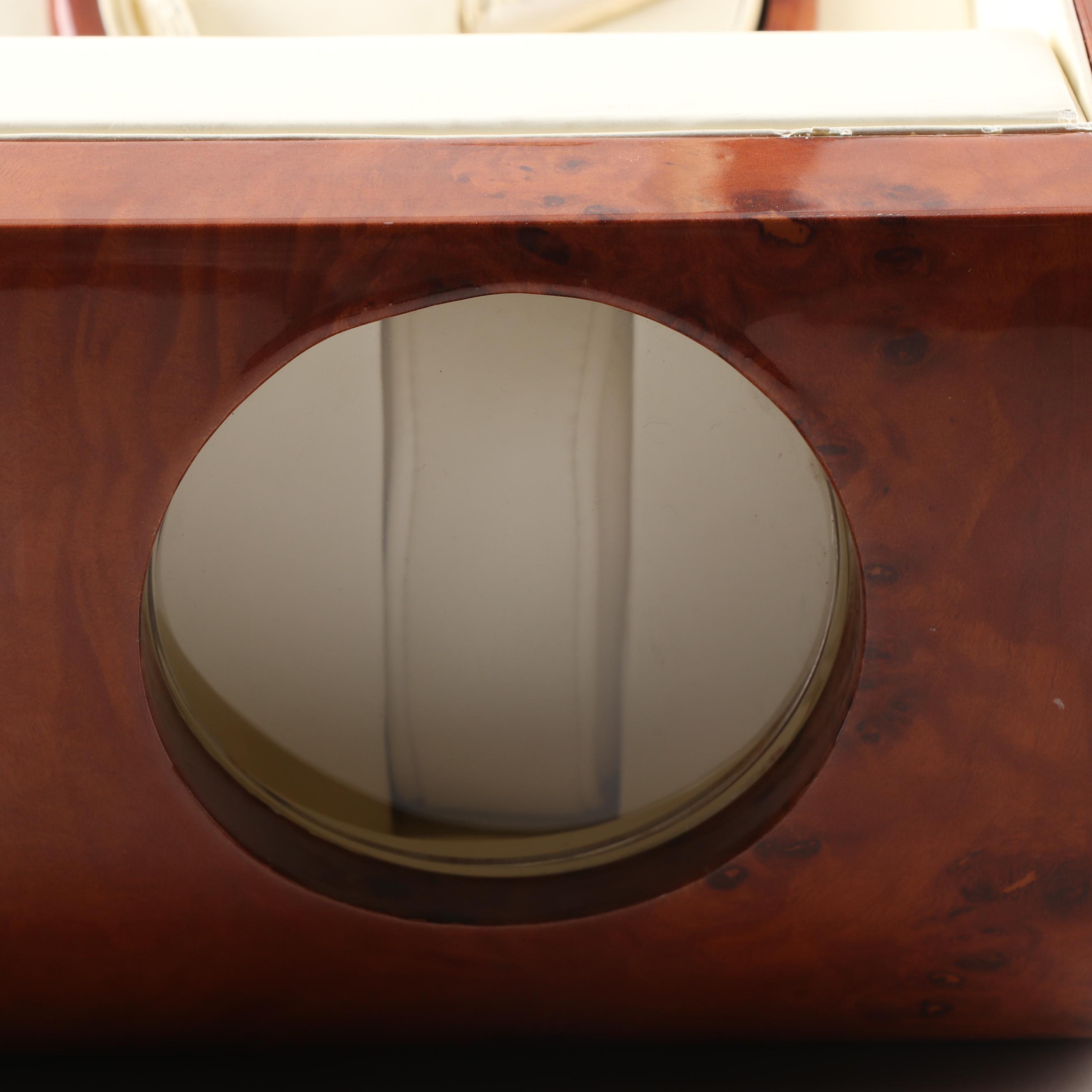 Steinhausen Executive Collection Burl Wood Quad Watch Winder Display