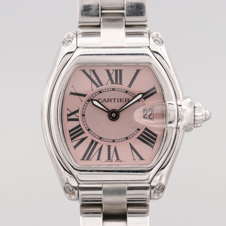 Cartier Roadster Stainless Steel Quartz Wristwatch