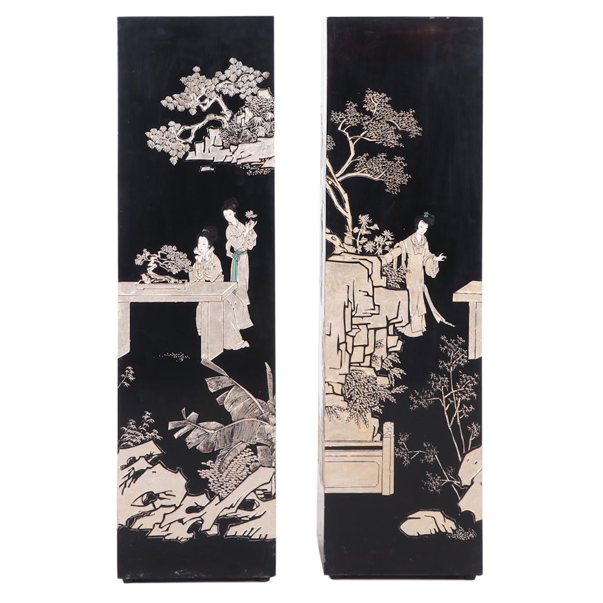 Chinese Coromandel Lacquer Display Stands