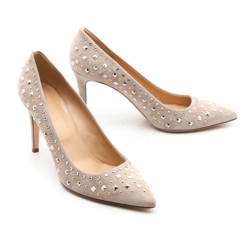 J. Crew Studded Suede Pumps