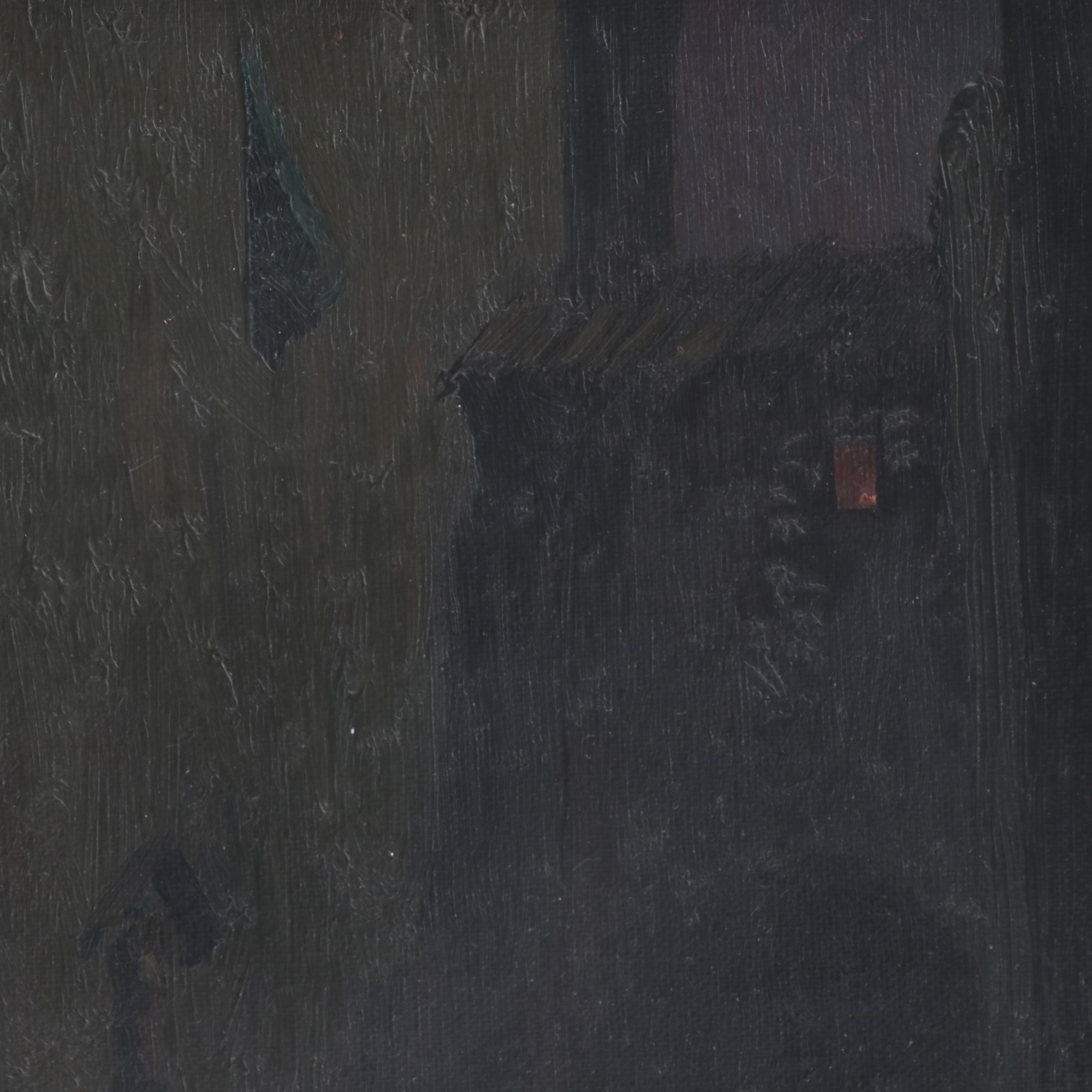 Modest Urgell Oil Painting Evening Street Scene