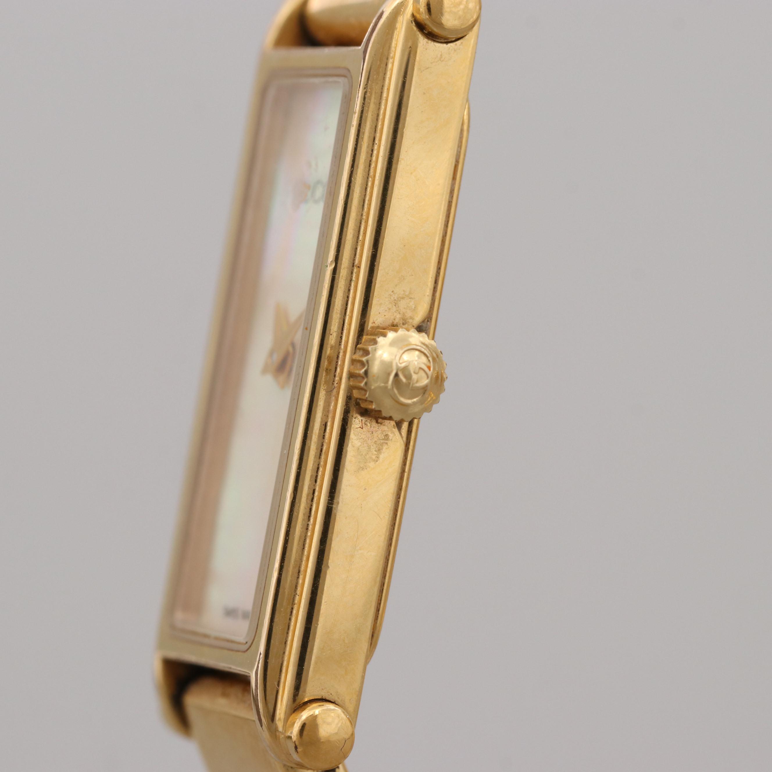 Gucci 1500L Stainless Steel Watch With Mother of Pearl Dial