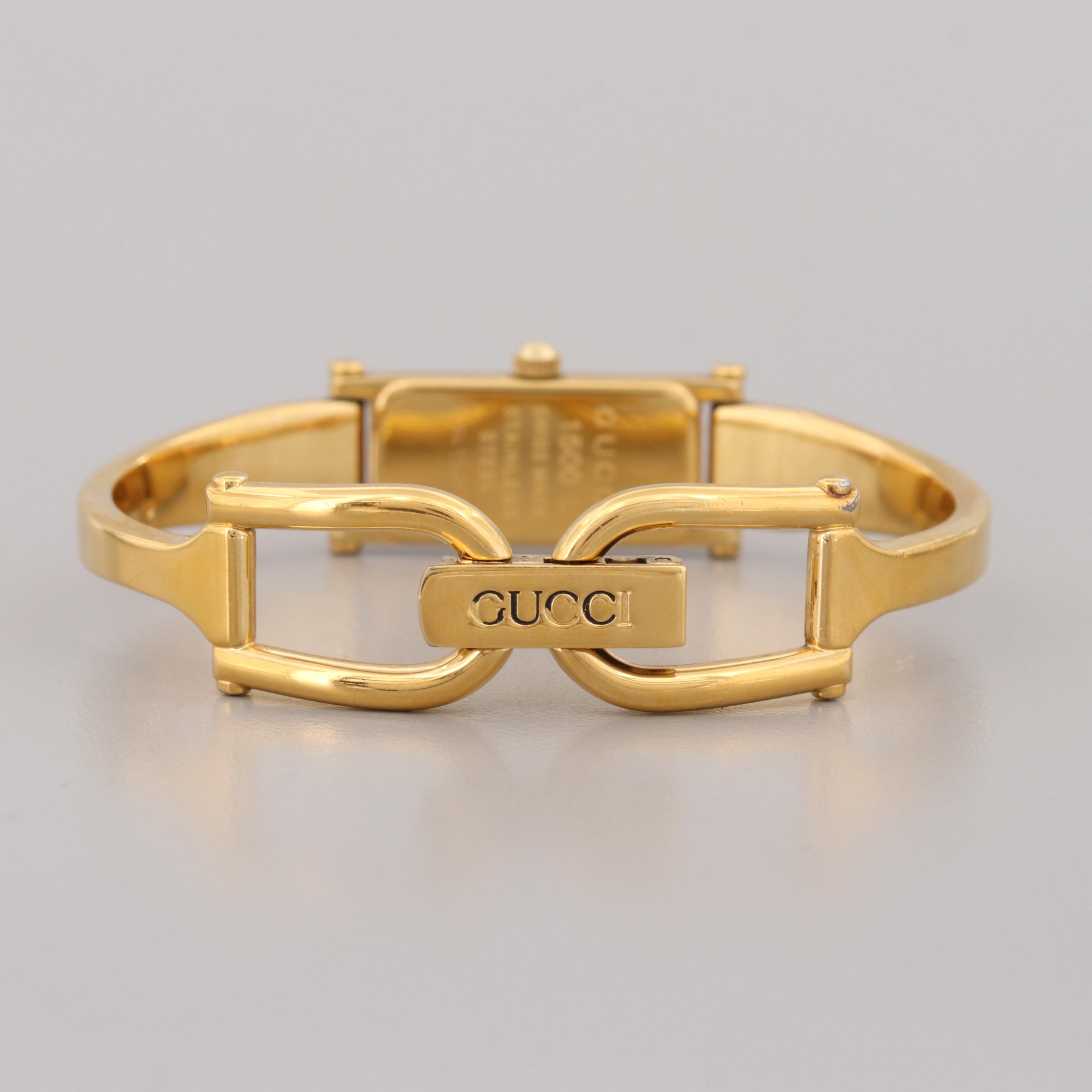 Gucci 1500L Stainless Steel Watch With Mother of Pearl Dial