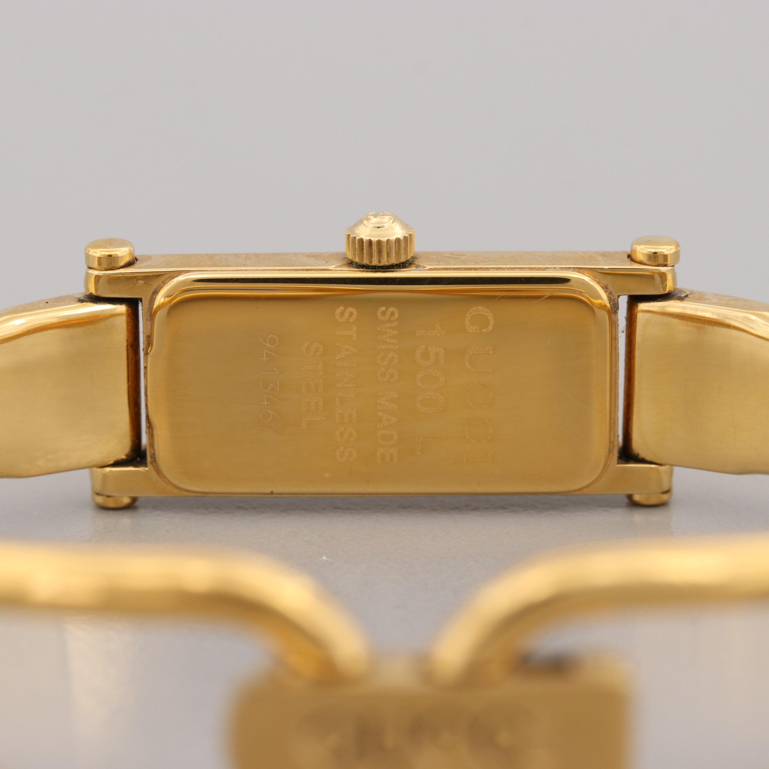 Gucci 1500L Stainless Steel Watch With Mother of Pearl Dial