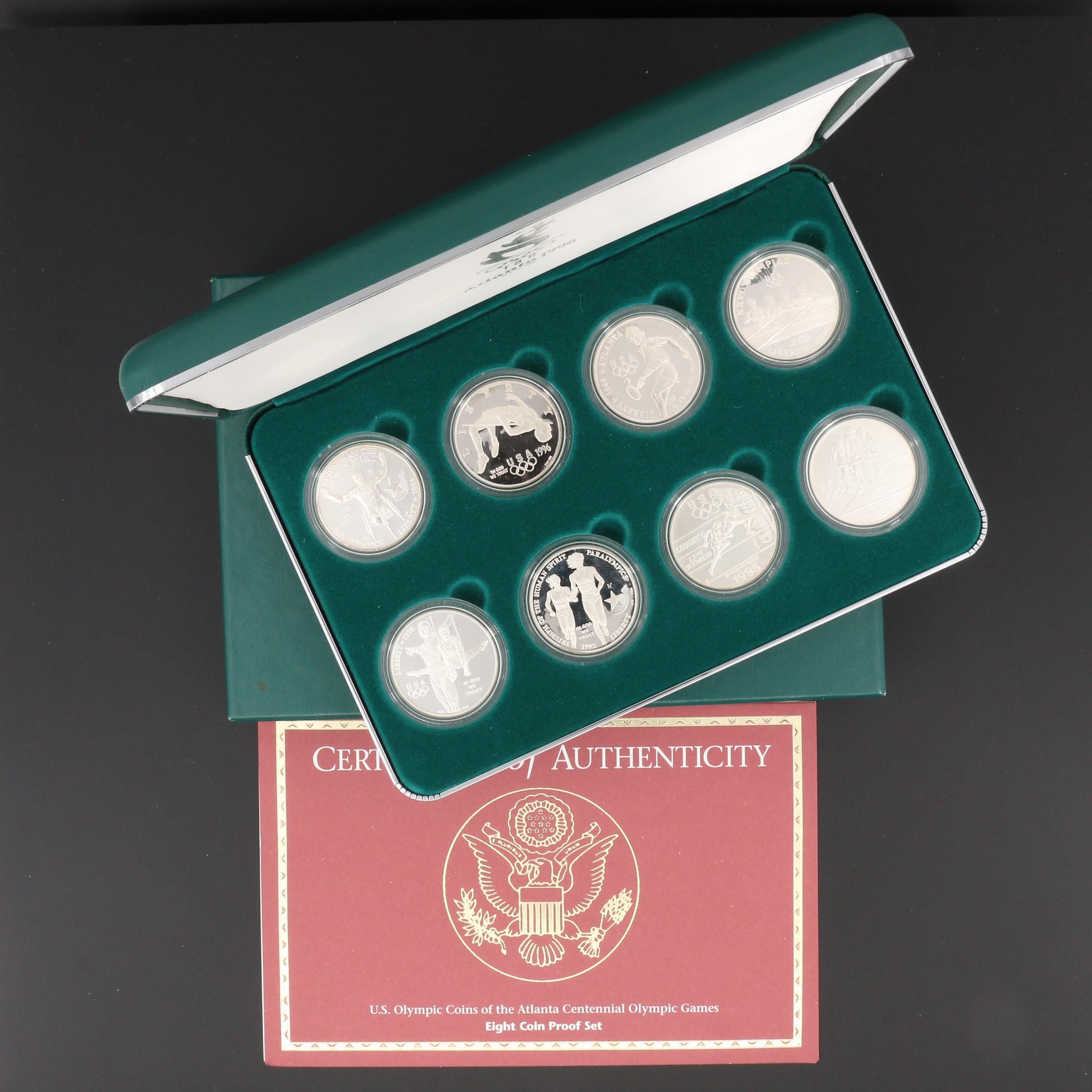 U.S. Olympic Coins of the Atlanta Centennial Olympic Games Eight Coin Proof Set