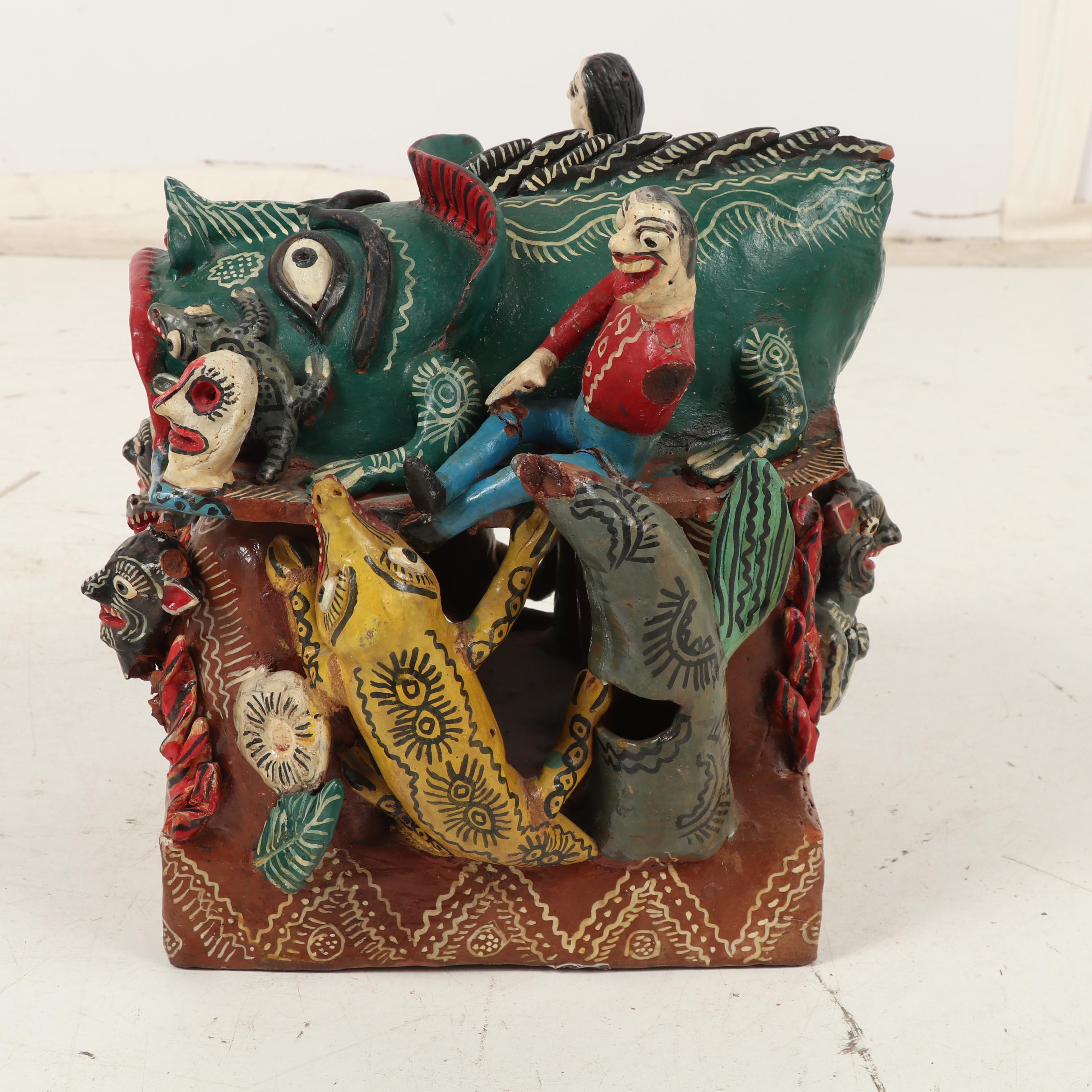 Magdalena Martinez Albarez Ocumicho Folk Art Sculpture, 1960s