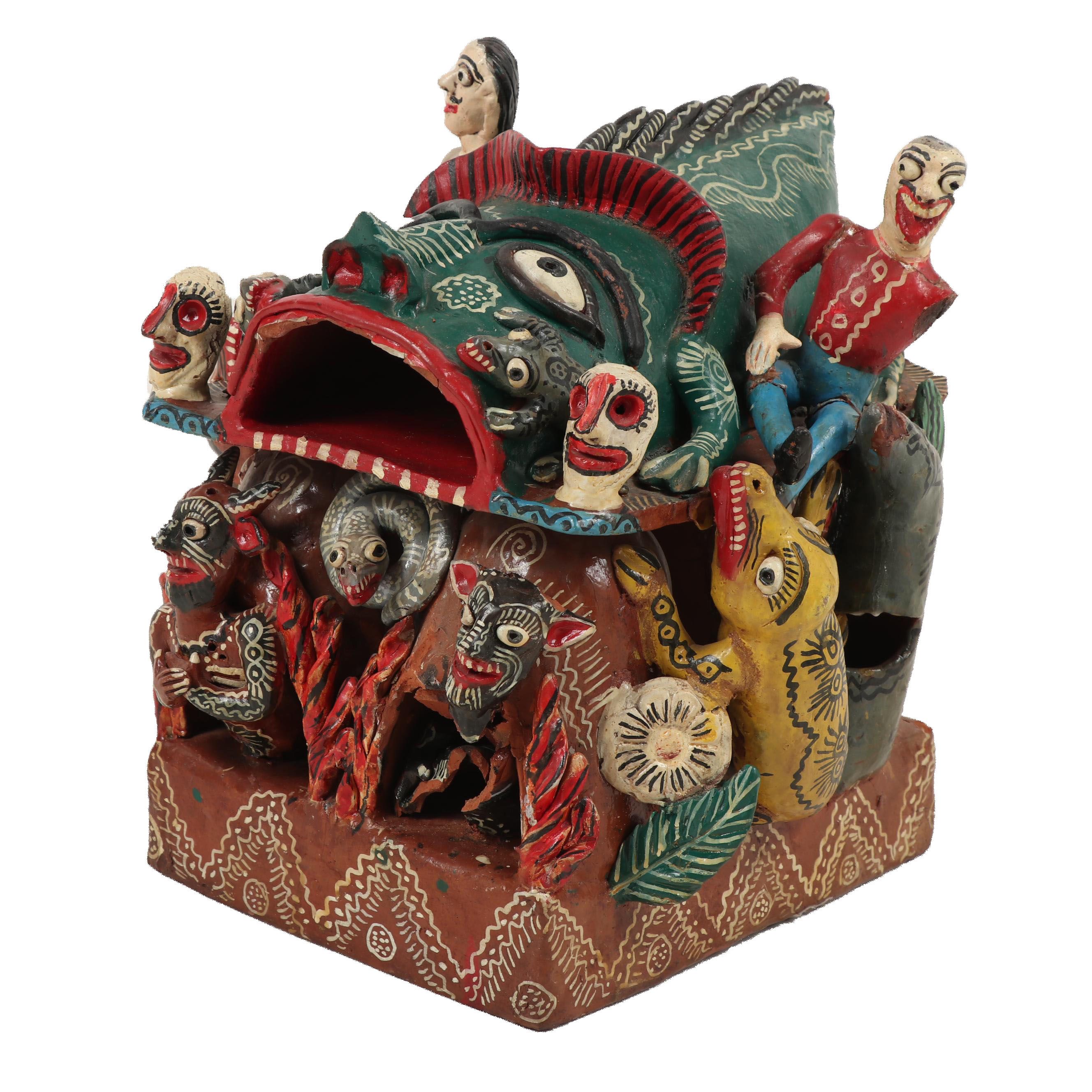 Magdalena Martinez Albarez Ocumicho Folk Art Sculpture, 1960s