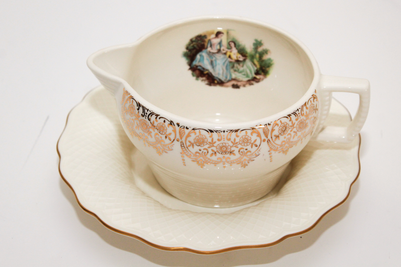American Limoges 22K Gold "China d'Or" Dinnerware, 1940s