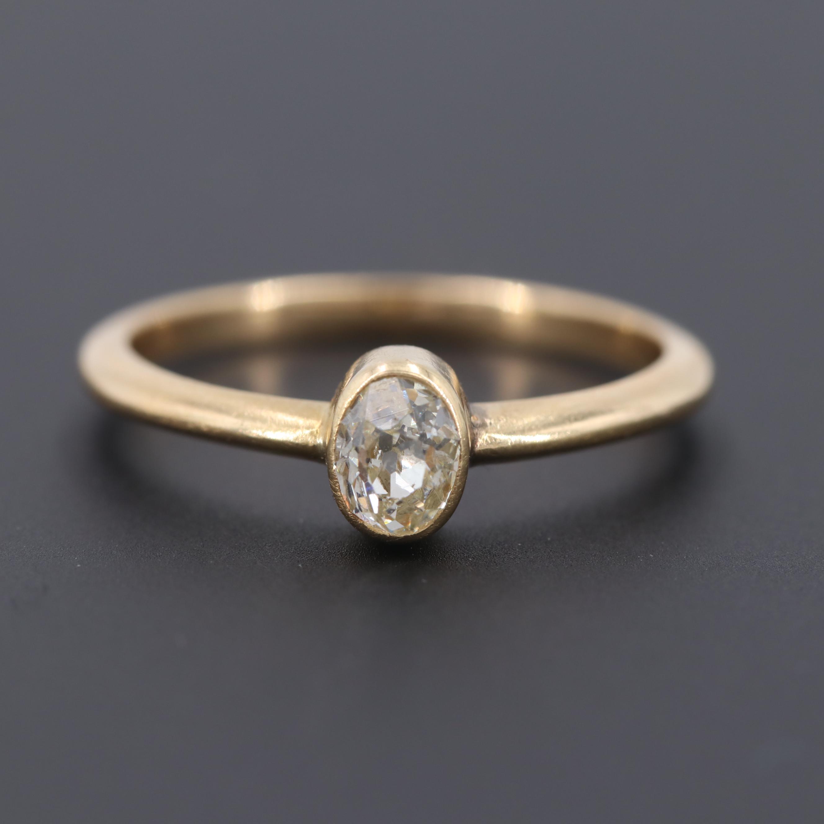 18K Yellow Gold Diamond Ring
