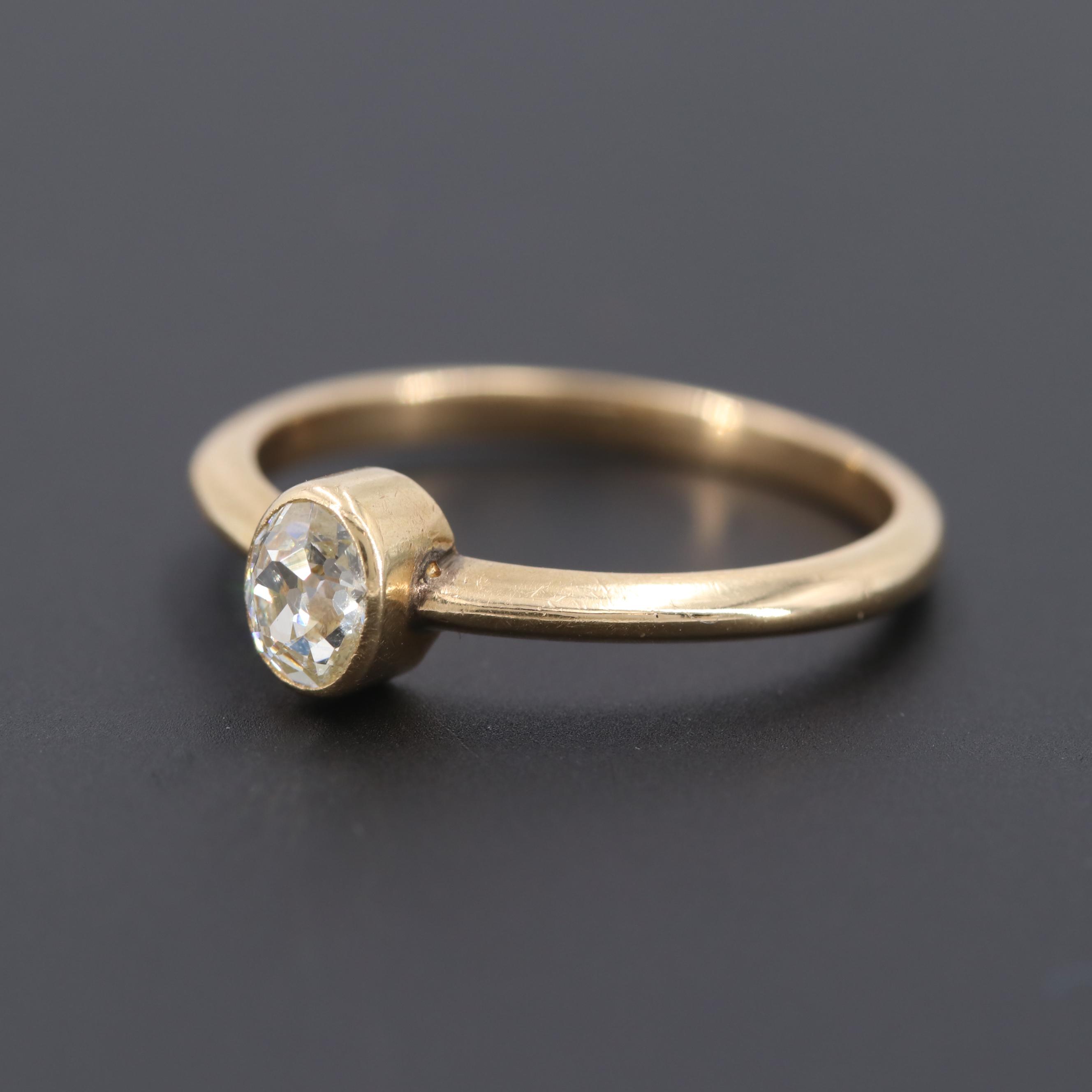 18K Yellow Gold Diamond Ring