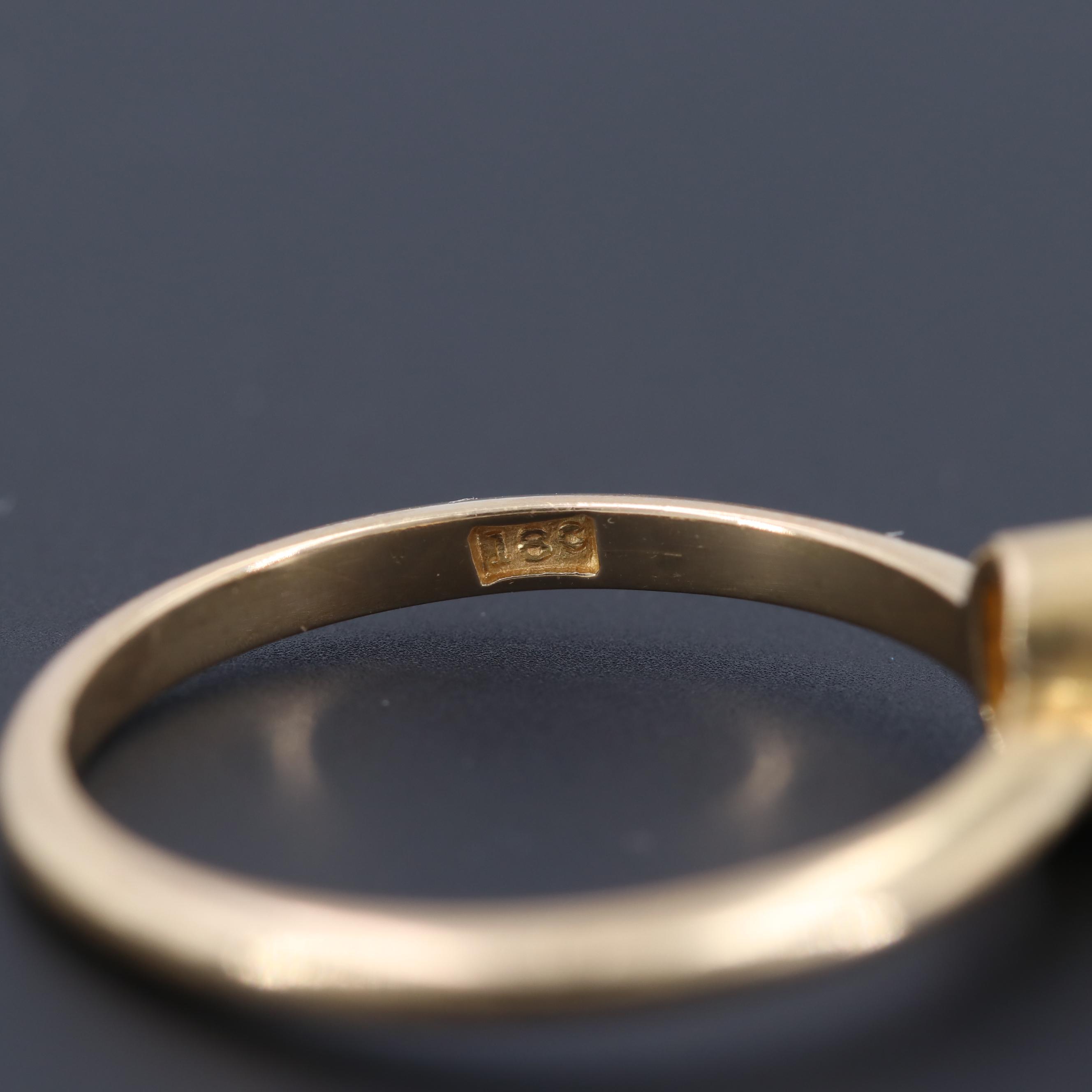 18K Yellow Gold Diamond Ring