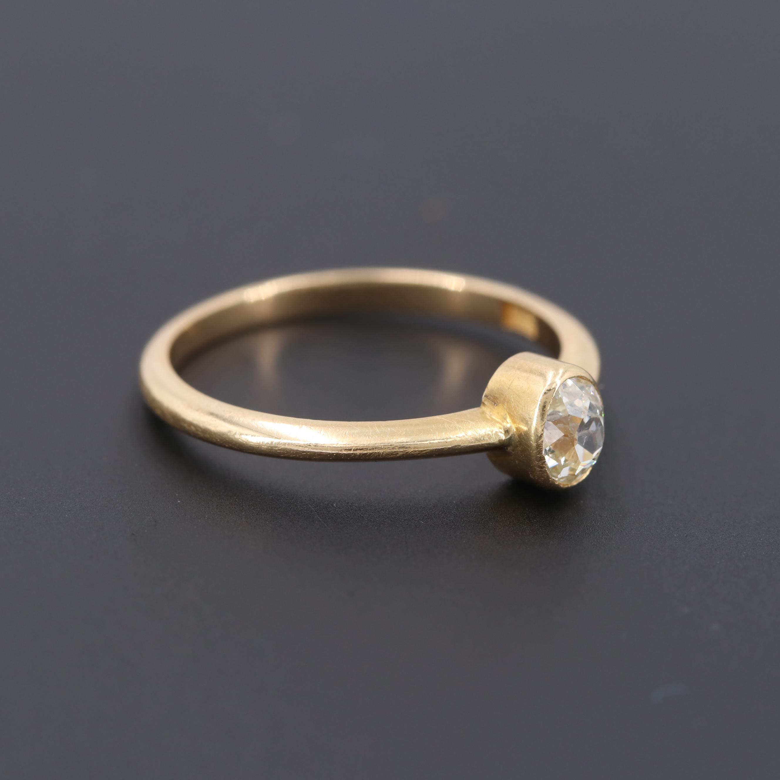 18K Yellow Gold Diamond Ring