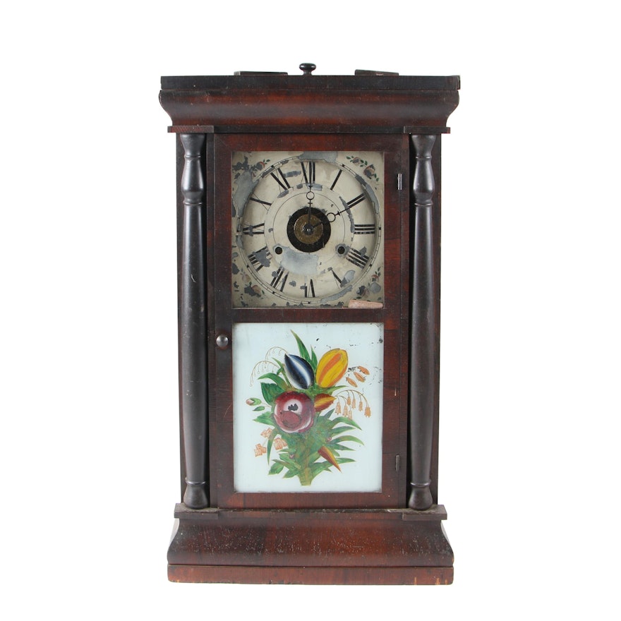 Seth Thomas Mahogany Ogee Clock, circa 1890