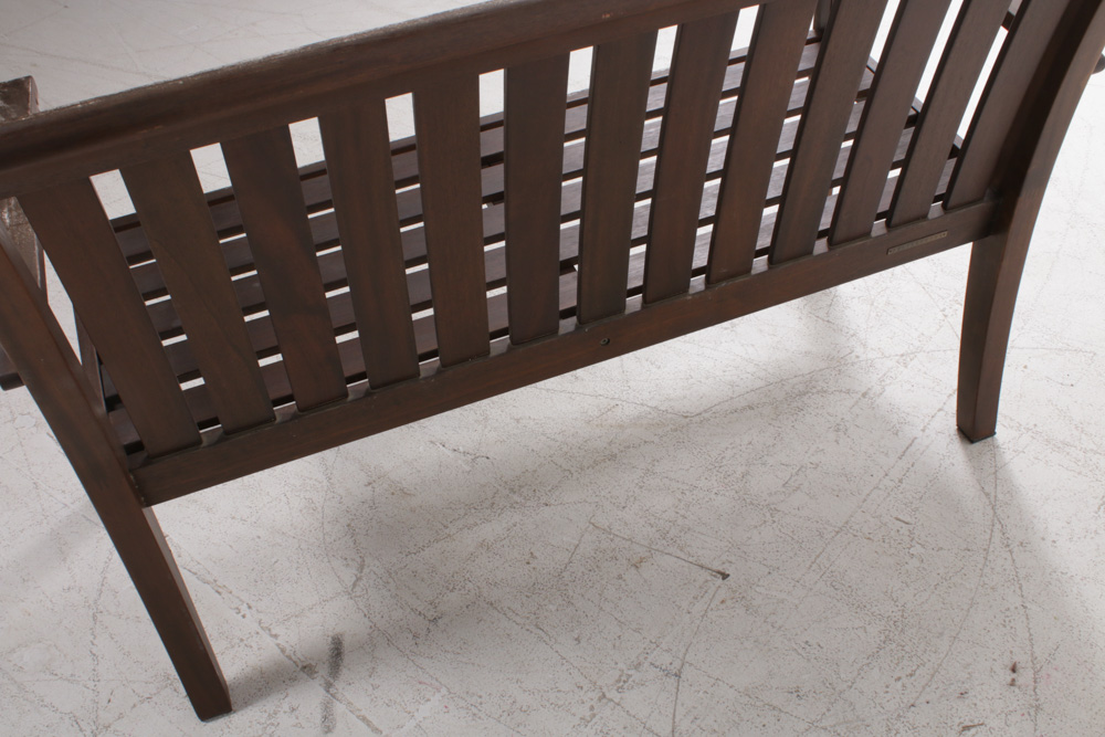 Pottery Barn Wood Outdoor Slat Bench